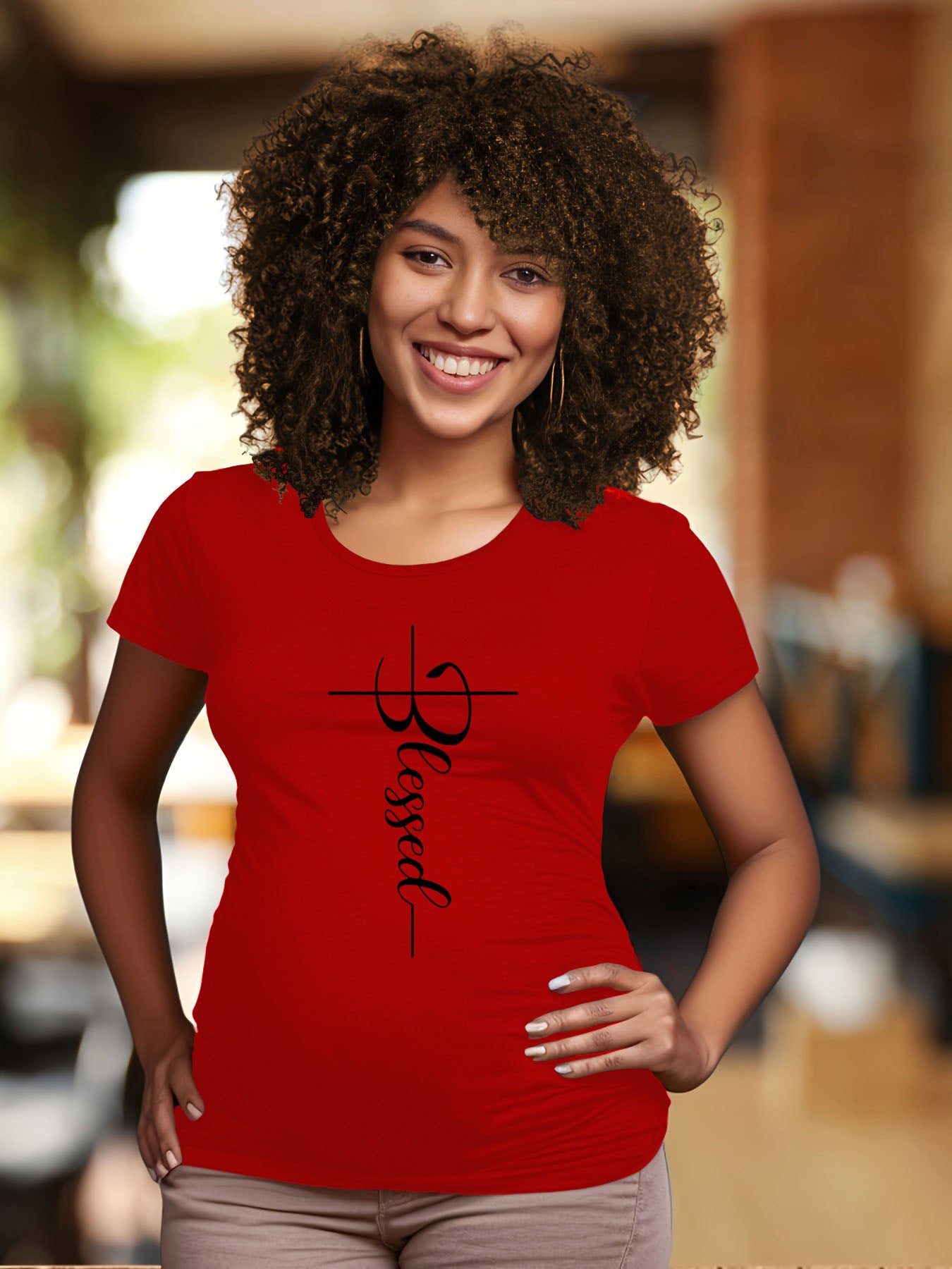 Blessed Women's Christian Maternity T-shirt claimedbygoddesigns