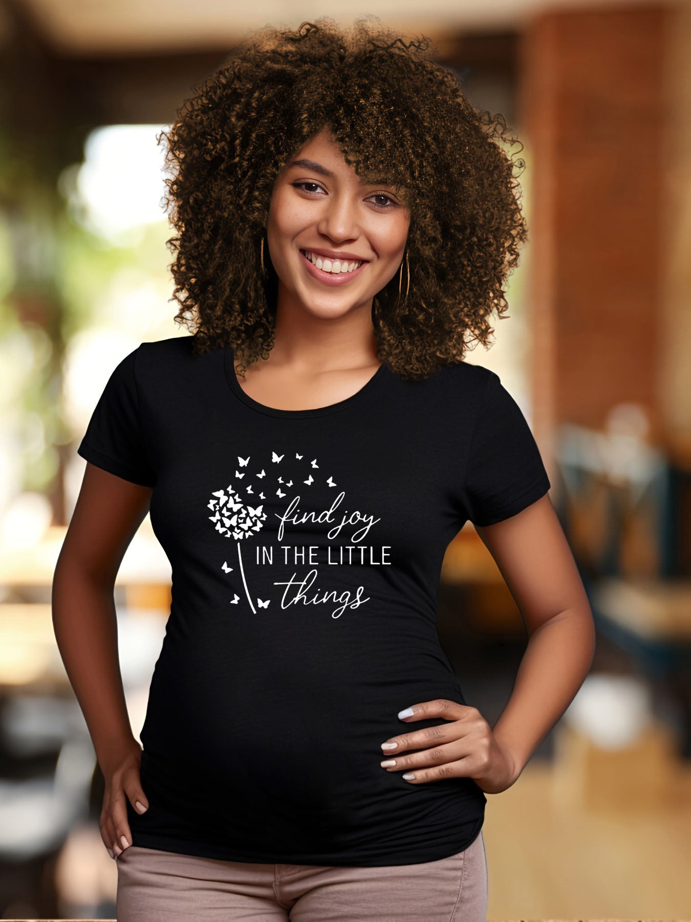 Find Joy In The Little Things Women's Christian Maternity T-Shirt claimedbygoddesigns