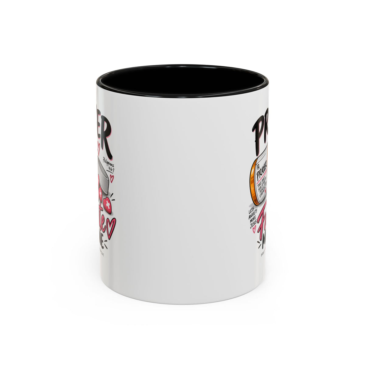 Prayer Is My Favorite Medicine Accent Coffee Mug – Inspirational Religious Gift