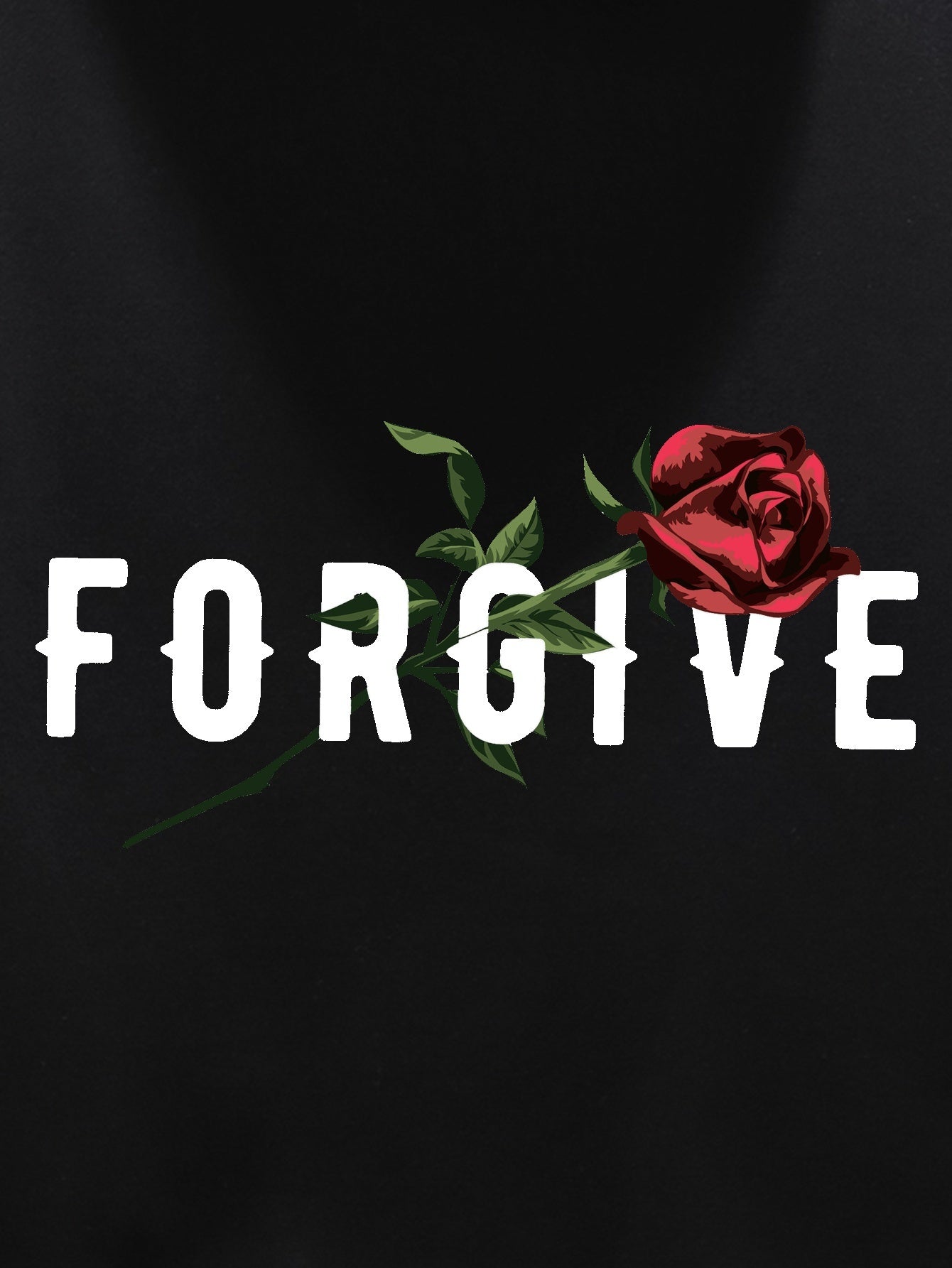 FORGIVE (Rose) Unisex Pullover Hooded Sweatshirt claimedbygoddesigns
