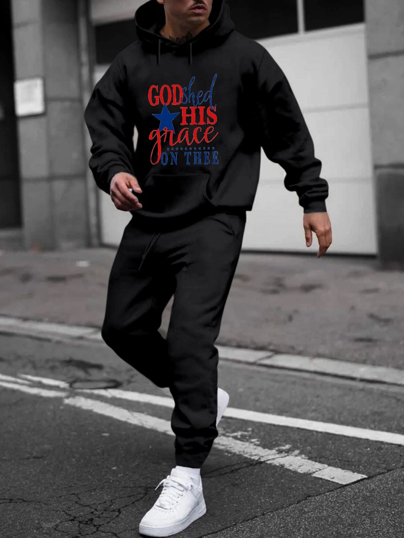 God Shed His Grace On Thee Men's Christian Casual Outfit claimedbygoddesigns
