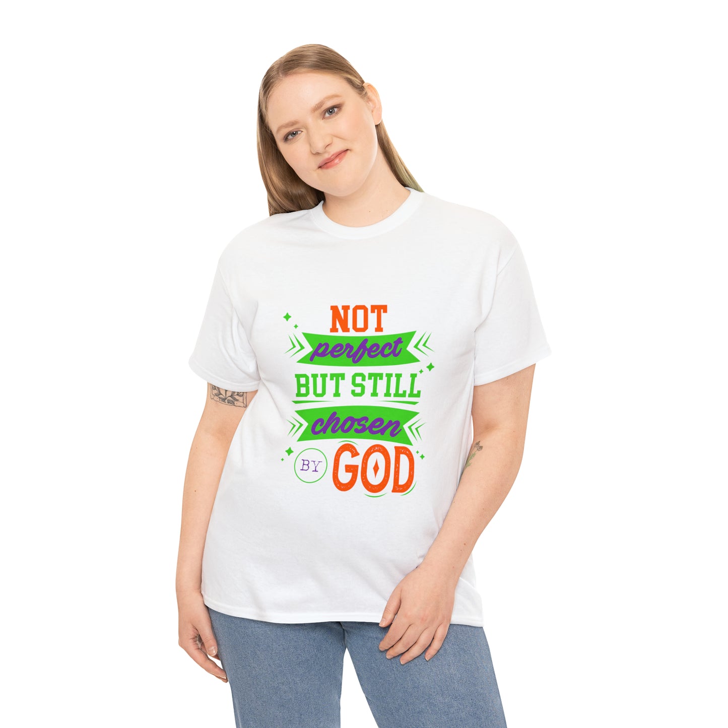 Not Perfect But Still Chosen By God Unisex Heavy Cotton Tee