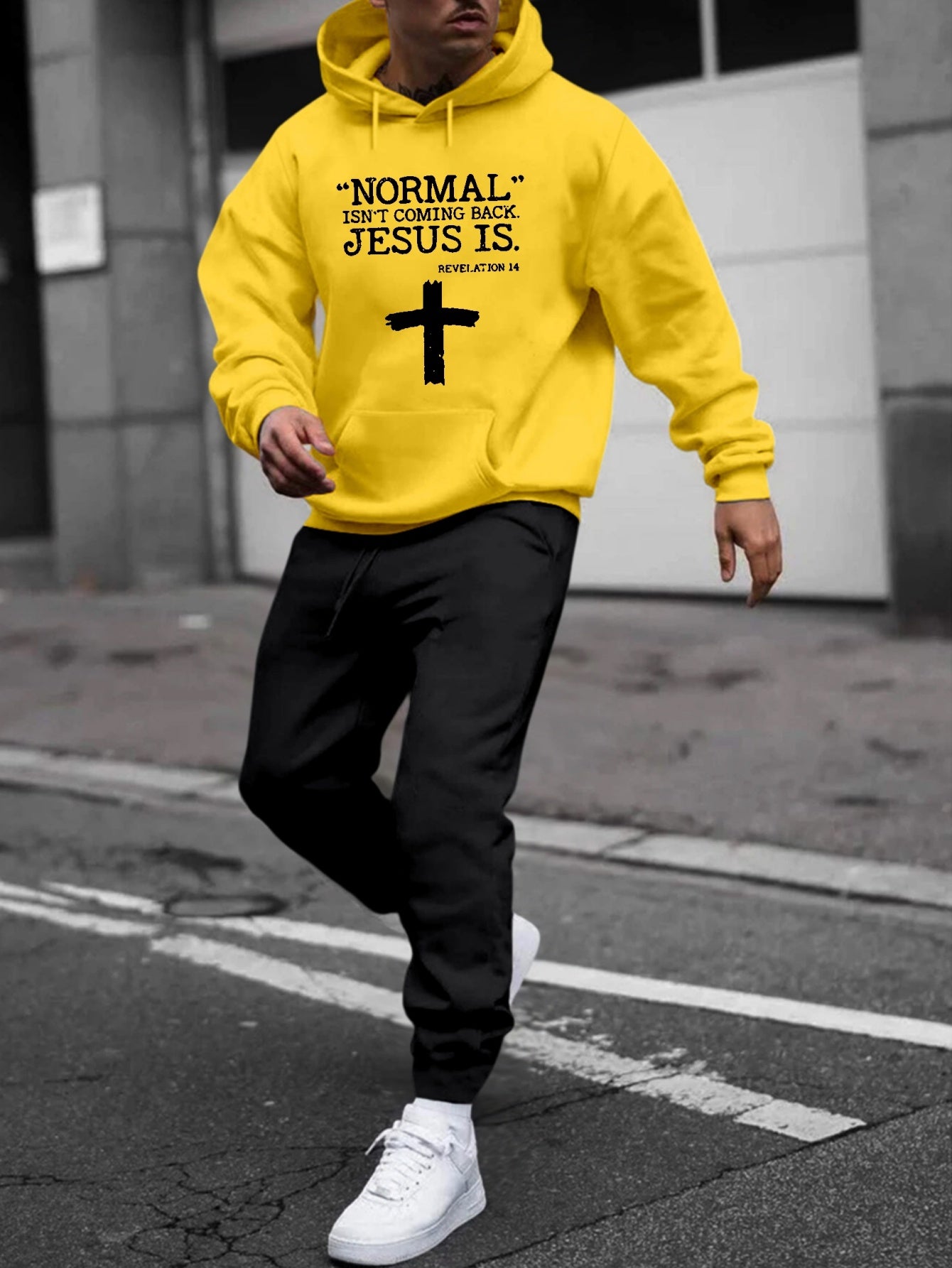 Revelation 14 Normal Isn't Coming Back But JESUS Is Men's Christian Casual Outfit claimedbygoddesigns