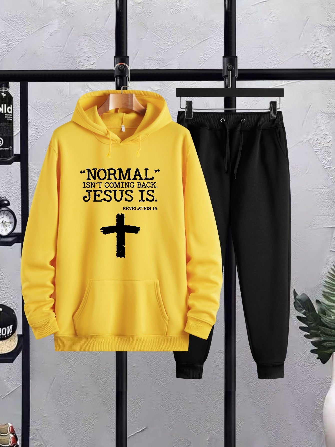 Revelation 14 Normal Isn't Coming Back But JESUS Is Men's Christian Casual Outfit claimedbygoddesigns