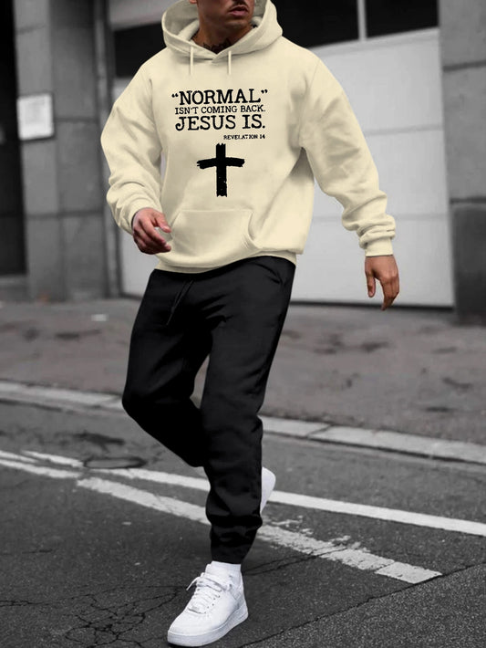 Revelation 14 Normal Isn't Coming Back But JESUS Is Men's Christian Casual Outfit claimedbygoddesigns