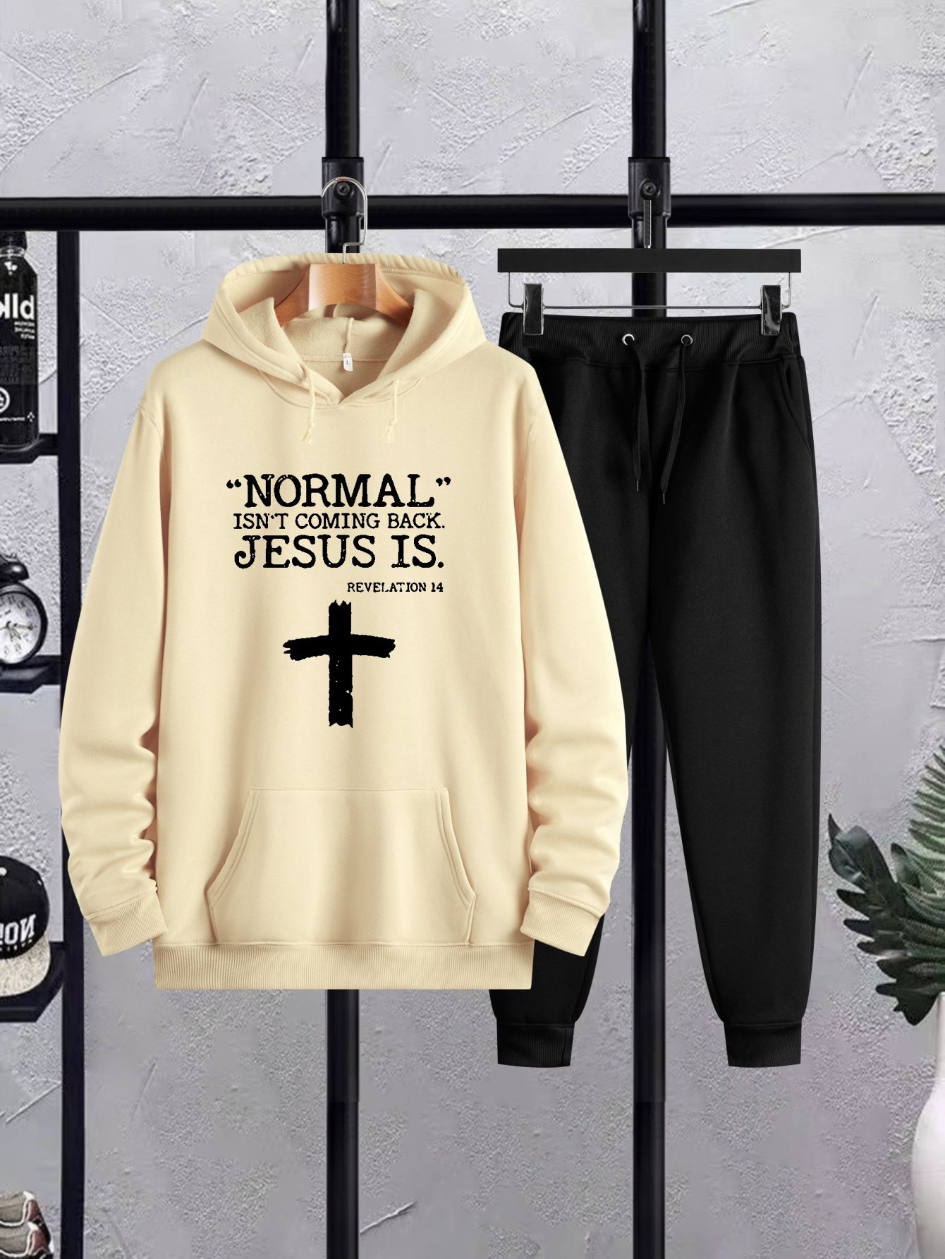 Revelation 14 Normal Isn't Coming Back But JESUS Is Men's Christian Casual Outfit claimedbygoddesigns