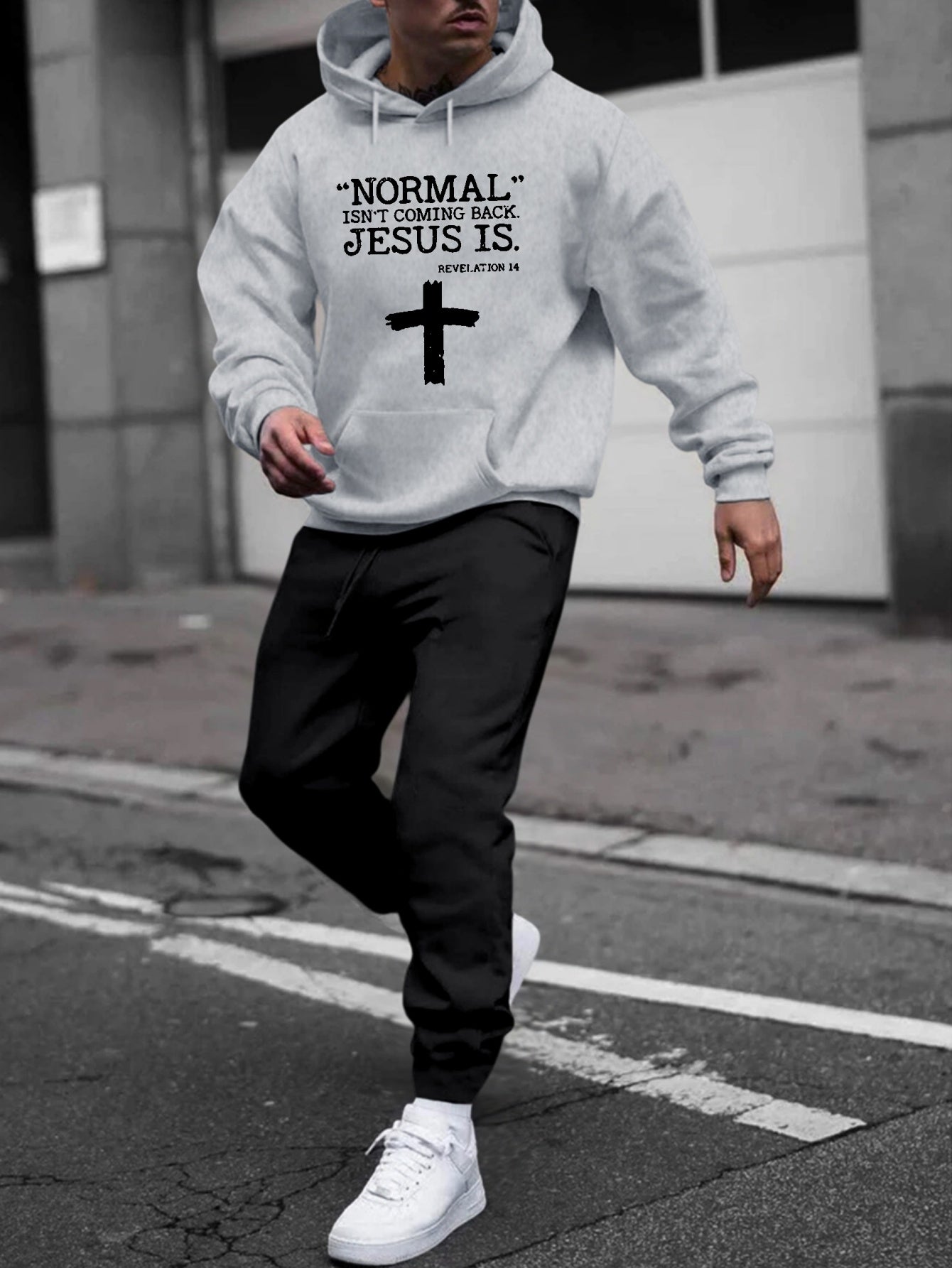 Revelation 14 Normal Isn't Coming Back But JESUS Is Men's Christian Casual Outfit claimedbygoddesigns