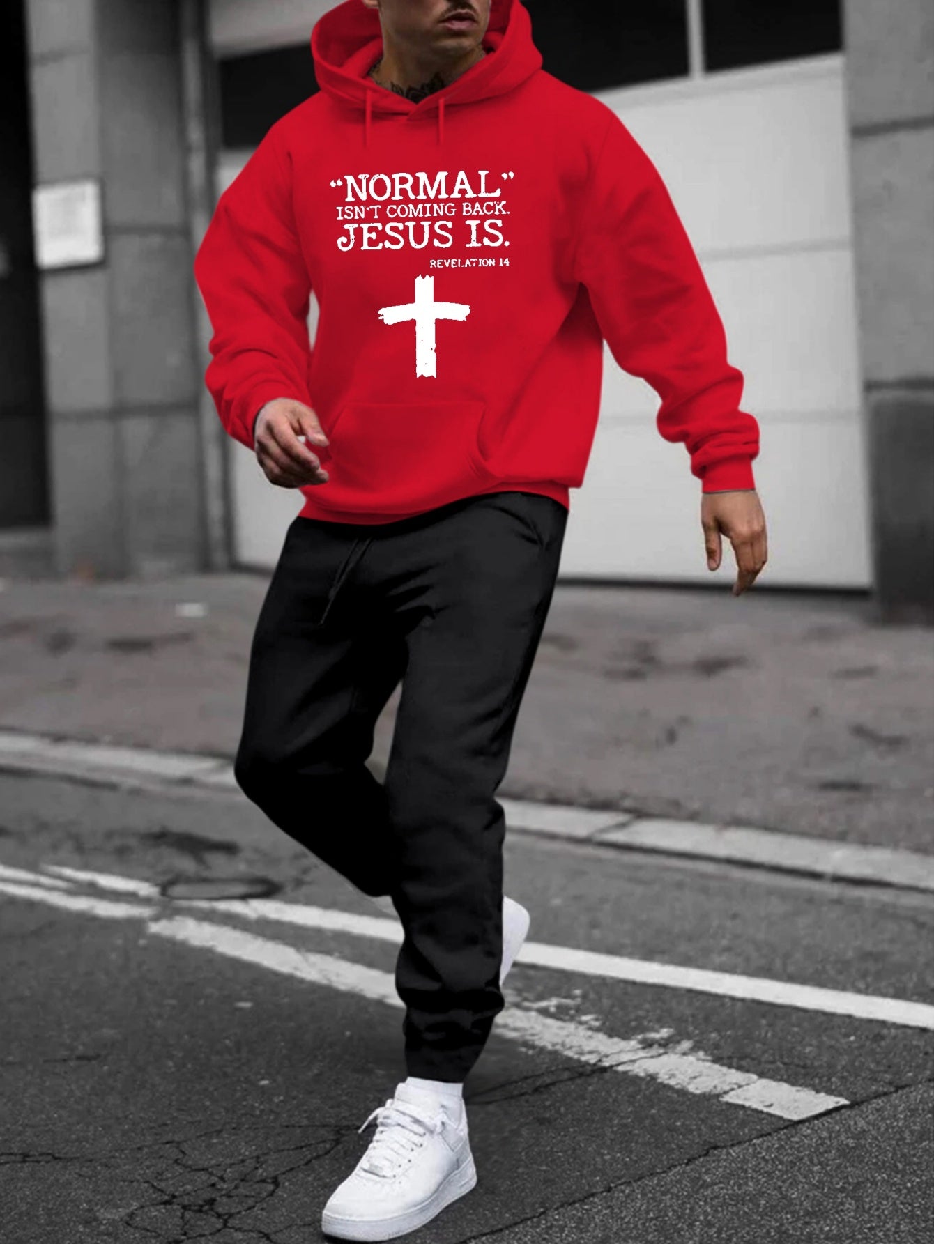 Revelation 14 Normal Isn't Coming Back But JESUS Is Men's Christian Casual Outfit claimedbygoddesigns