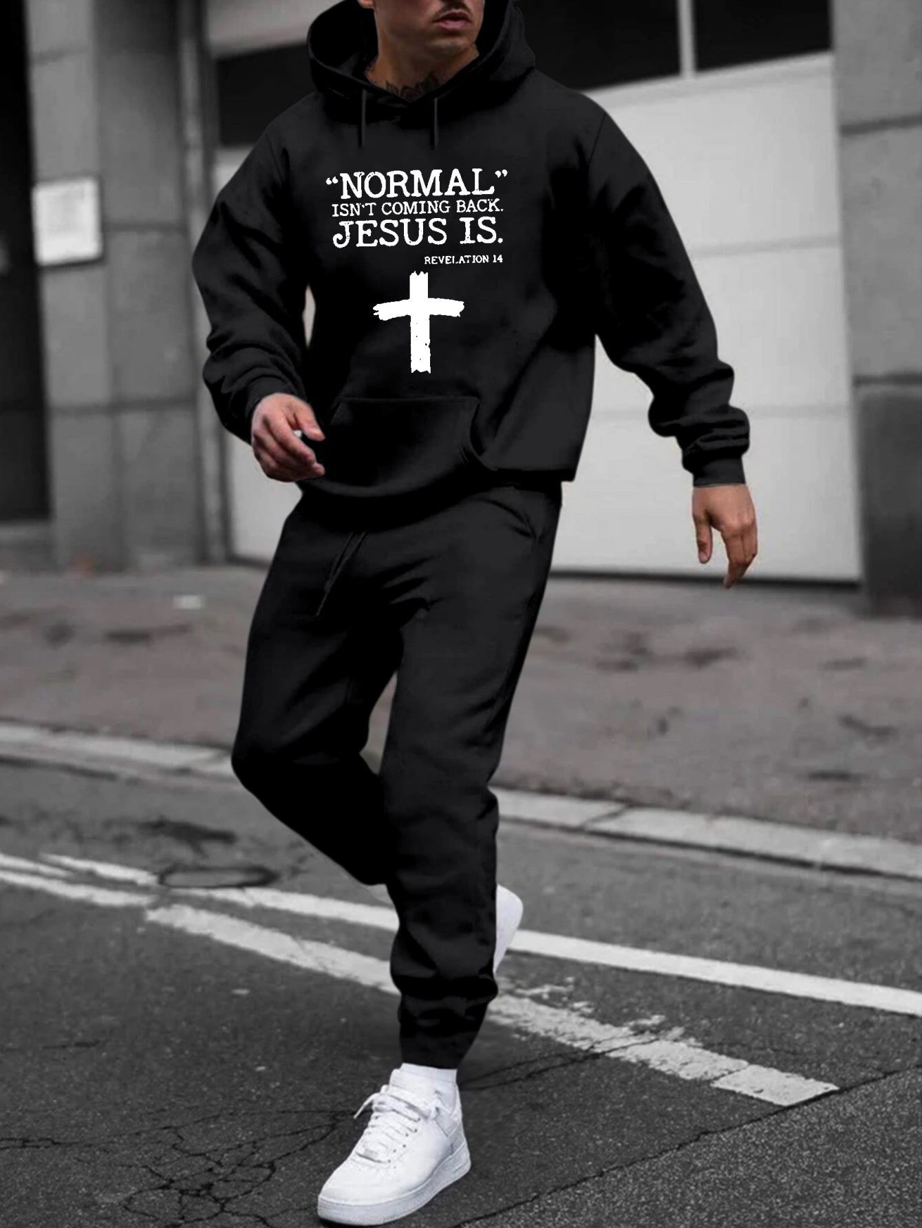 Revelation 14 Normal Isn't Coming Back But JESUS Is Men's Christian Casual Outfit claimedbygoddesigns