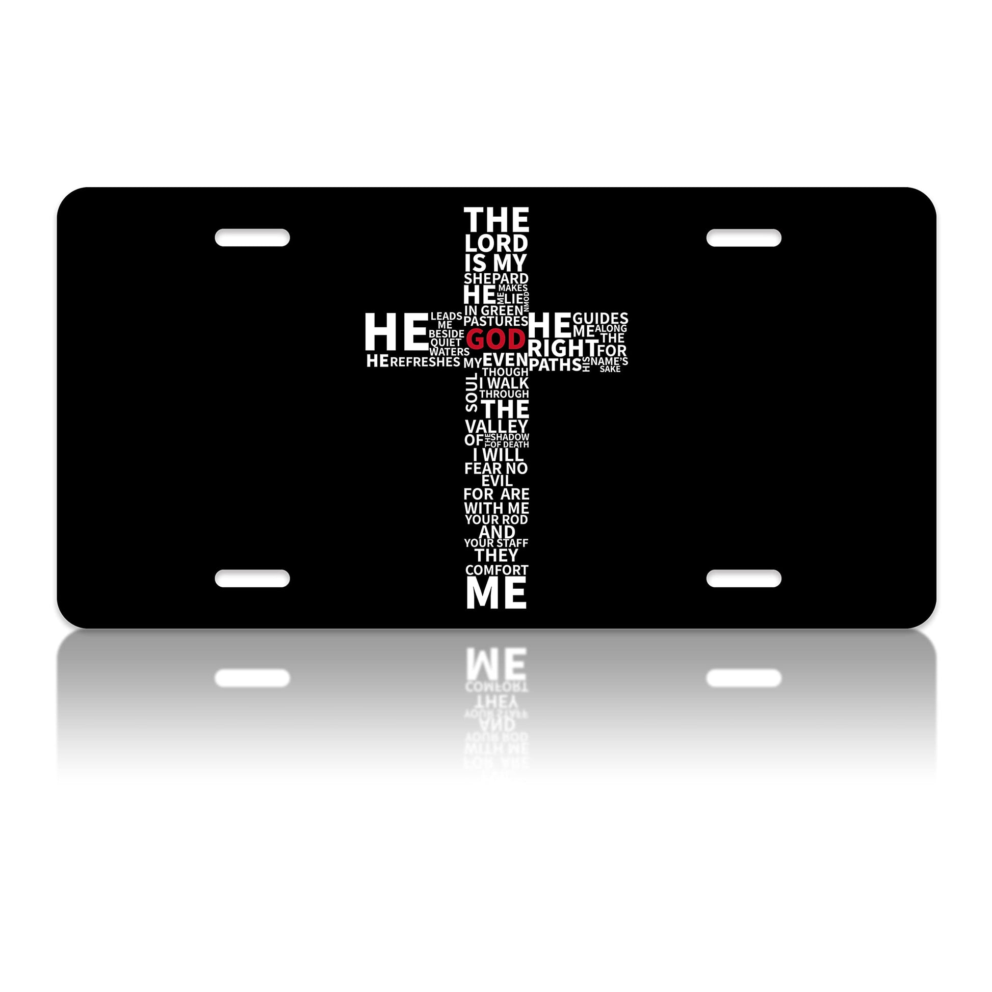 Psalm 23 Christian Front License Plate 12 X 6 claimedbygoddesigns