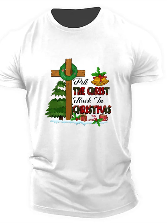 Put The Christ Back In Christmas Plus Size Men's Christian T-Shirt claimedbygoddesigns