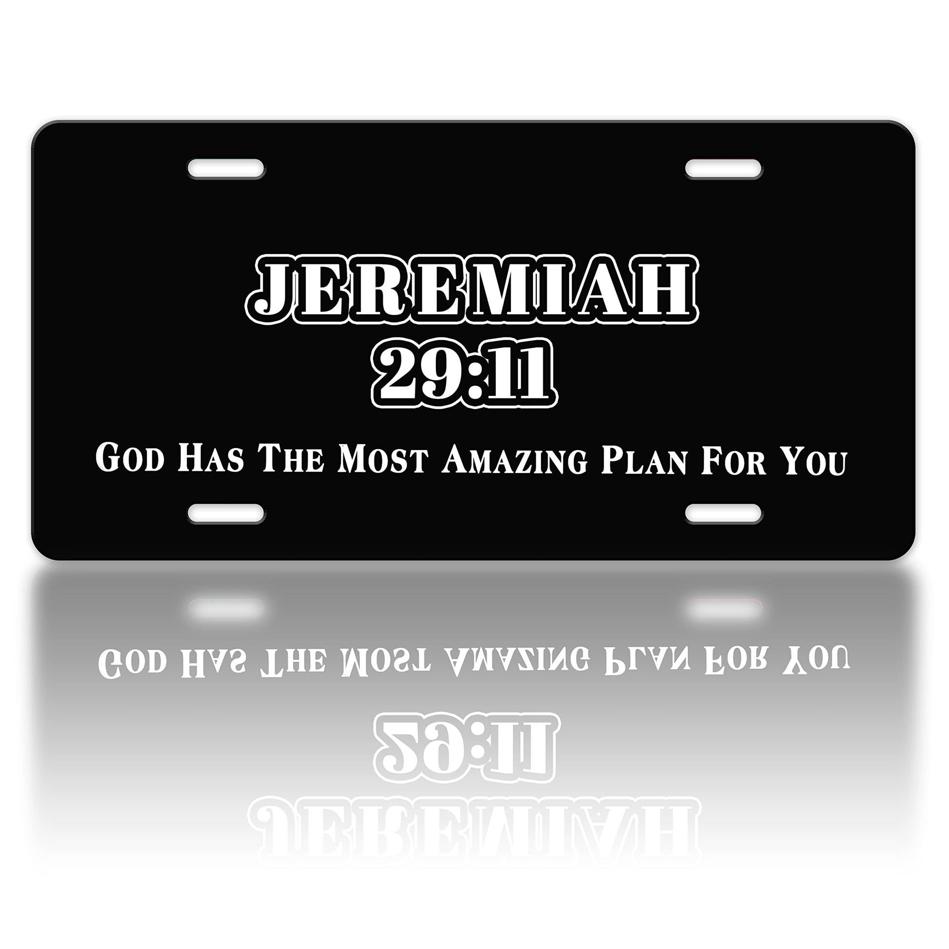 Jeremiah 29:11 God Has The Most Amazing Plan For You Christian Front License Plate 12x6 claimedbygoddesigns