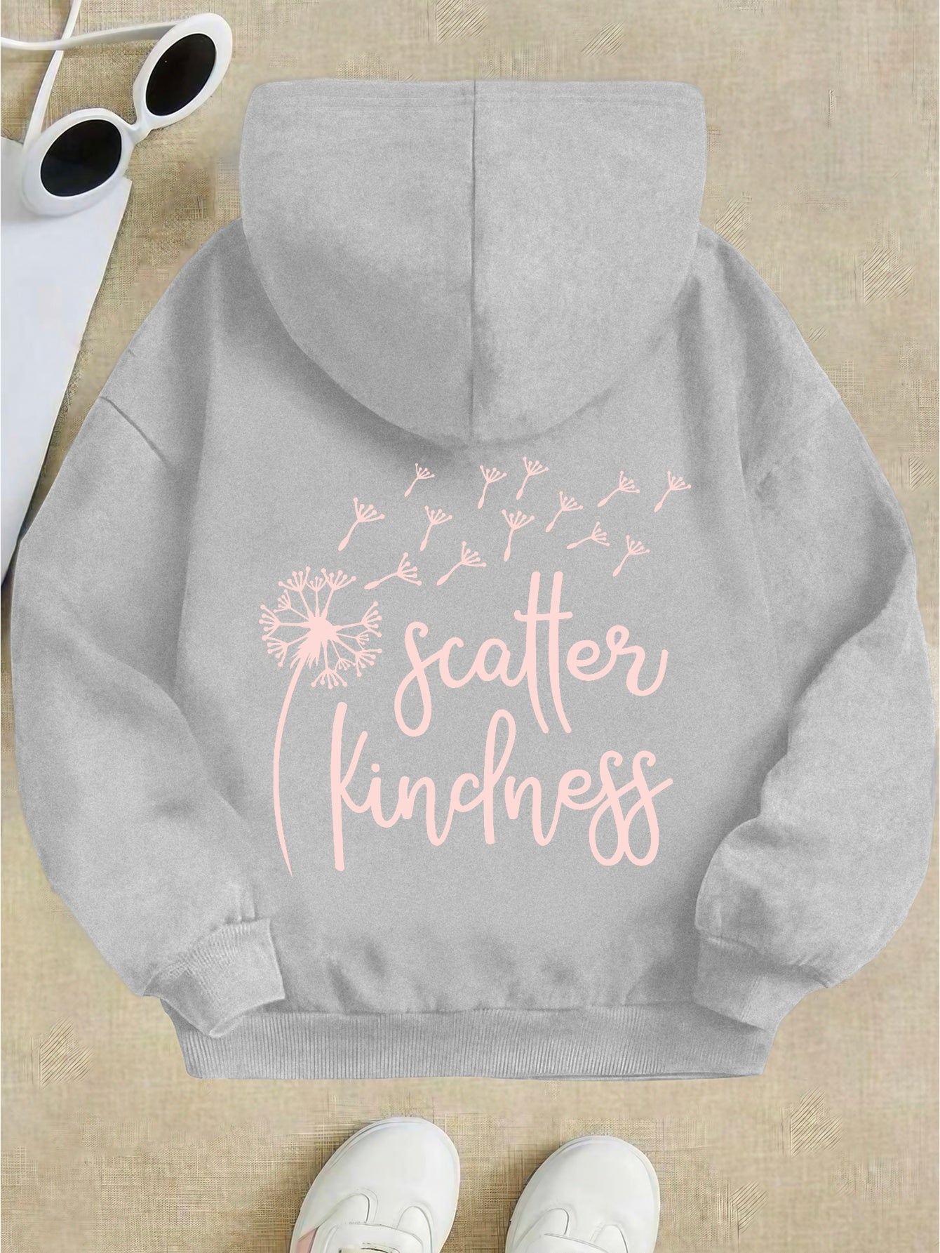 Scatter Kindness Youth Christian Pullover Hooded Sweatshirt claimedbygoddesigns