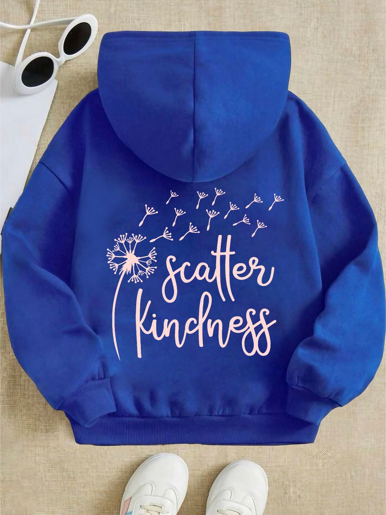 Scatter Kindness Youth Christian Pullover Hooded Sweatshirt claimedbygoddesigns