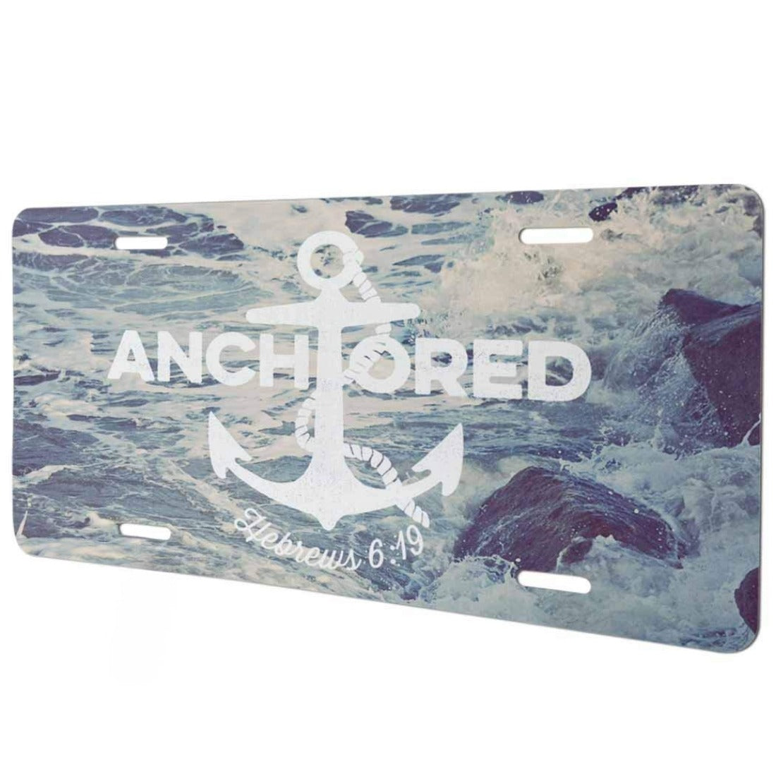 We Have This Hope As An Anchor For The Soul Hebrew Christian Front License Plate 6x12 Inch claimedbygoddesigns