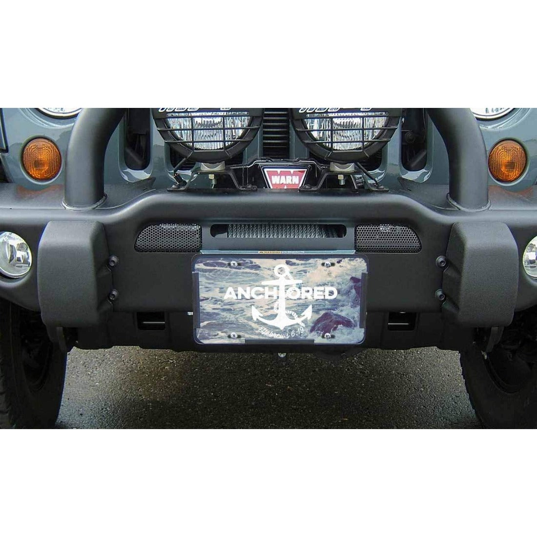 We Have This Hope As An Anchor For The Soul Hebrew Christian Front License Plate 6x12 Inch claimedbygoddesigns
