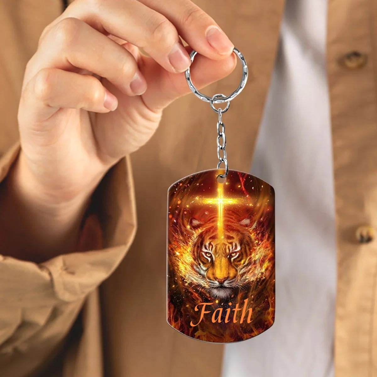 Romans 8:31 If God Is For Me Who Can Be Against Me Keychain claimedbygoddesigns