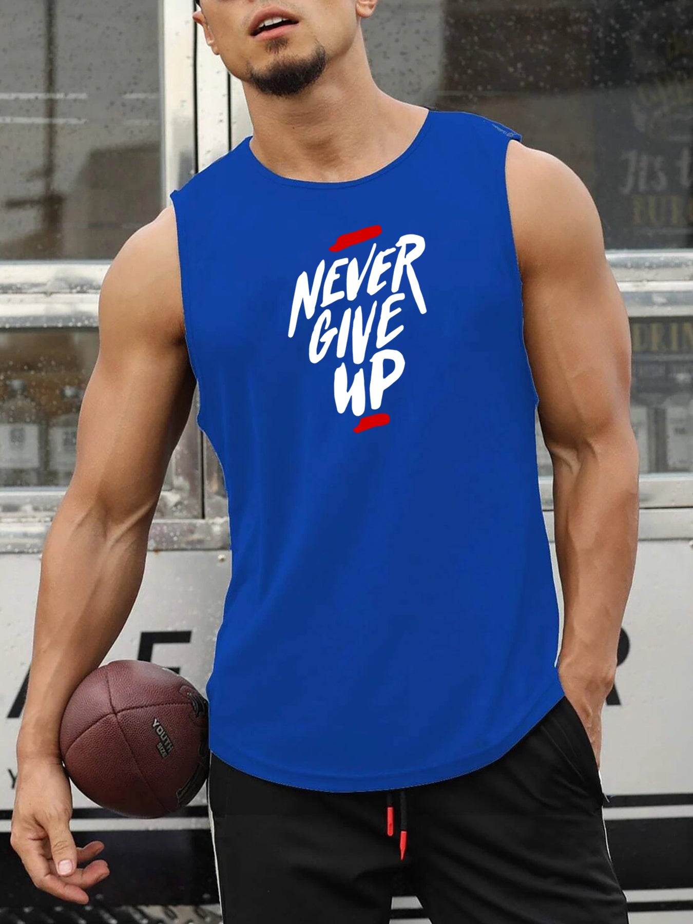 Never Give Up (2) Men's Christian Tank Top claimedbygoddesigns