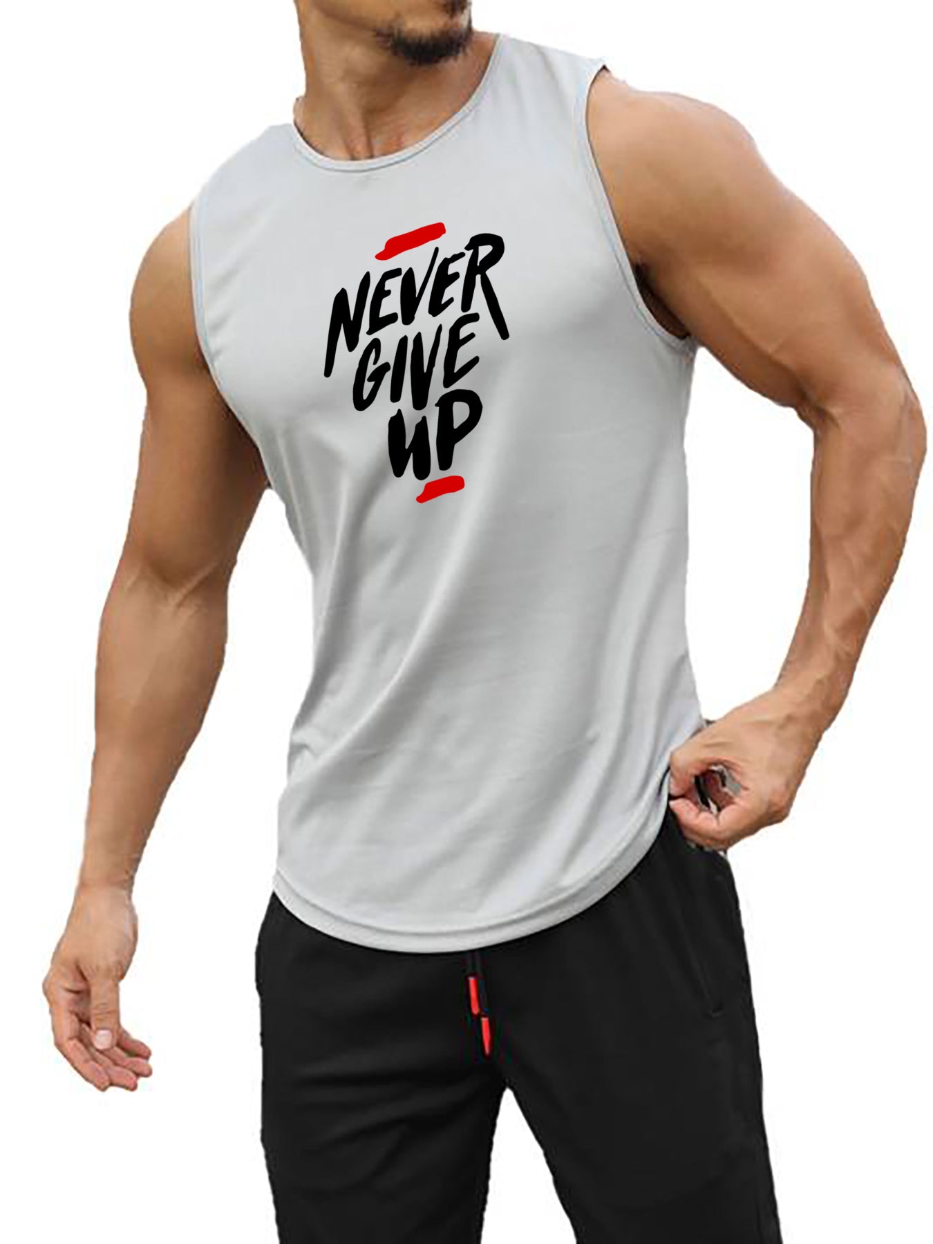 Never Give Up (2) Men's Christian Tank Top claimedbygoddesigns