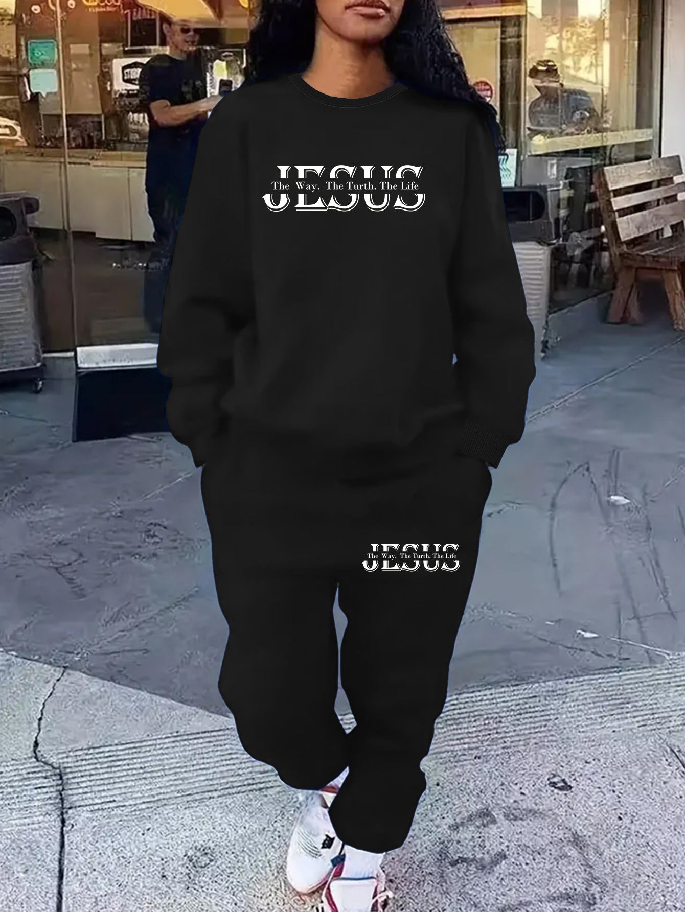 Jesus The Way The Truth The Life Women's Christian Casual Outfit claimedbygoddesigns