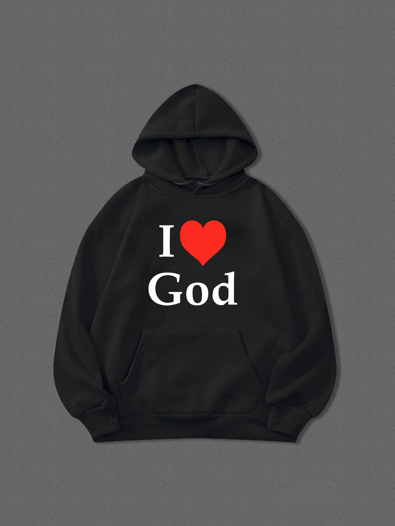 I Love God Men's Christian Pullover Hooded Sweatshirt claimedbygoddesigns