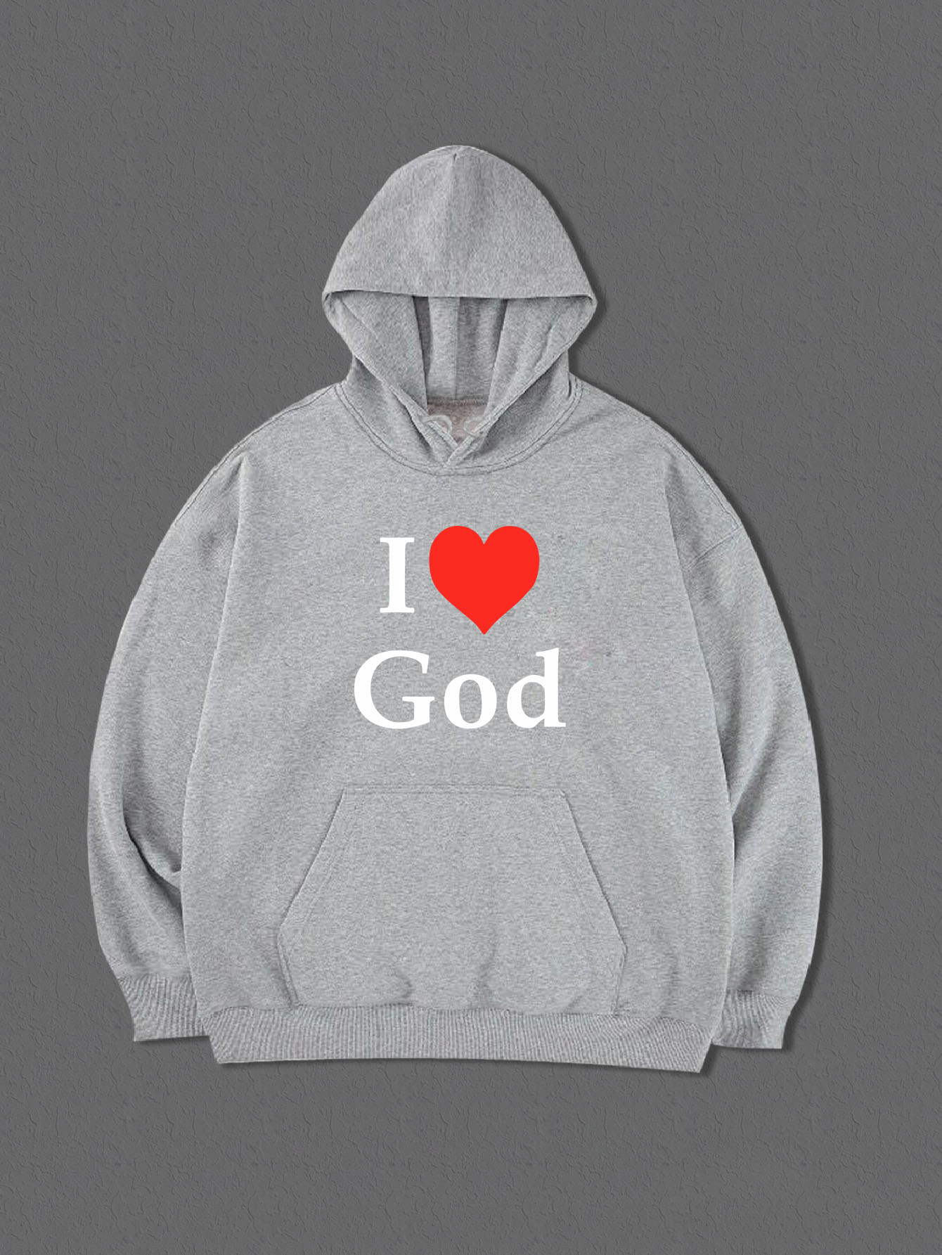 I Love God Men's Christian Pullover Hooded Sweatshirt claimedbygoddesigns