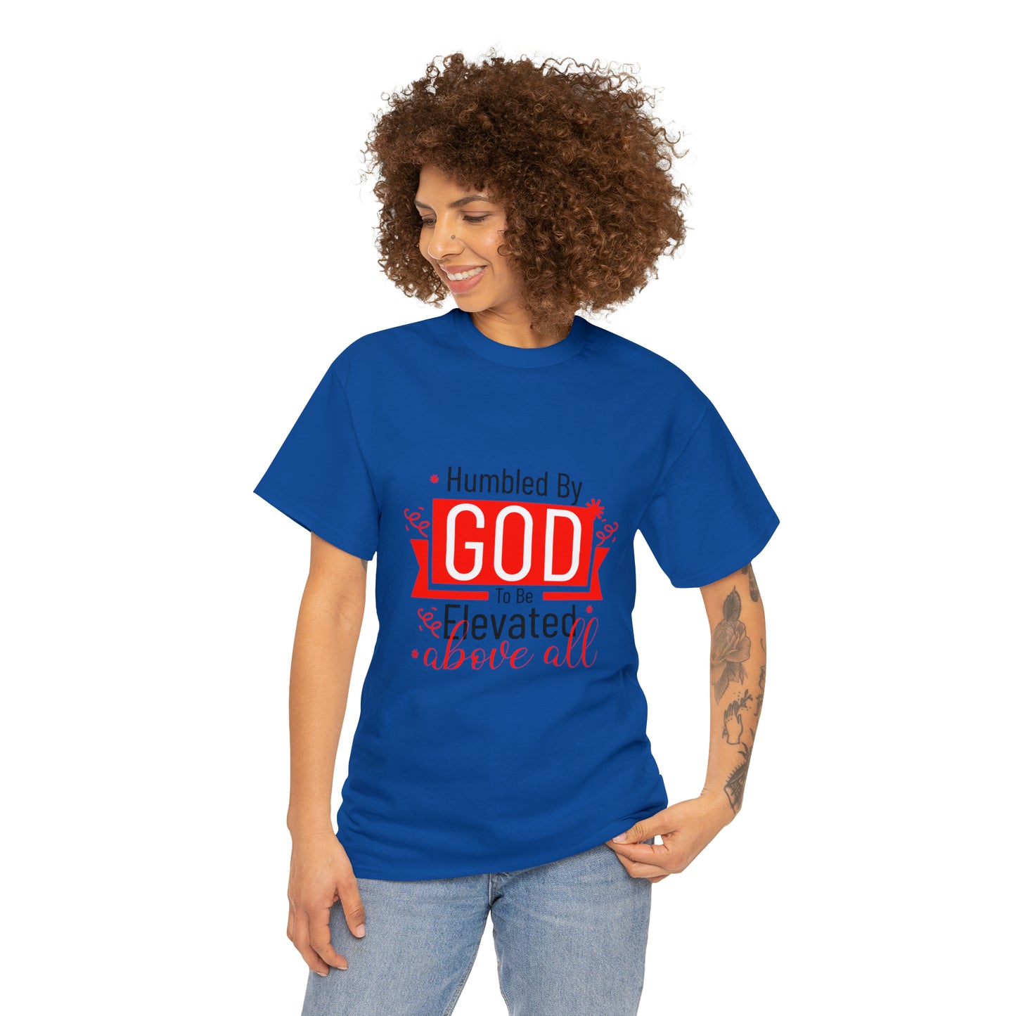 Humbled By God To Be Elevated Above All Unisex Heavy Cotton Tee