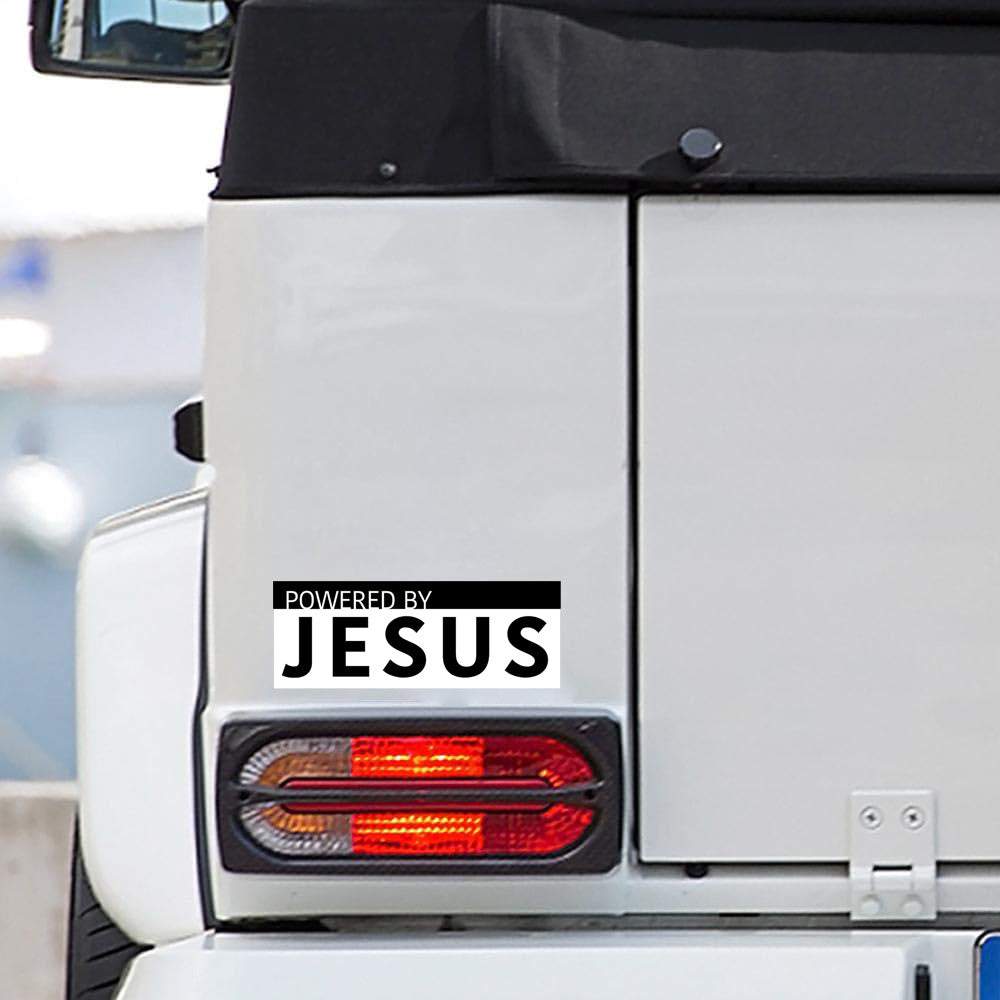 10pcs Powered By Jesus Christian Bumper Stickers claimedbygoddesigns
