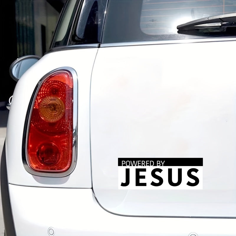 10pcs Powered By Jesus Christian Bumper Stickers claimedbygoddesigns