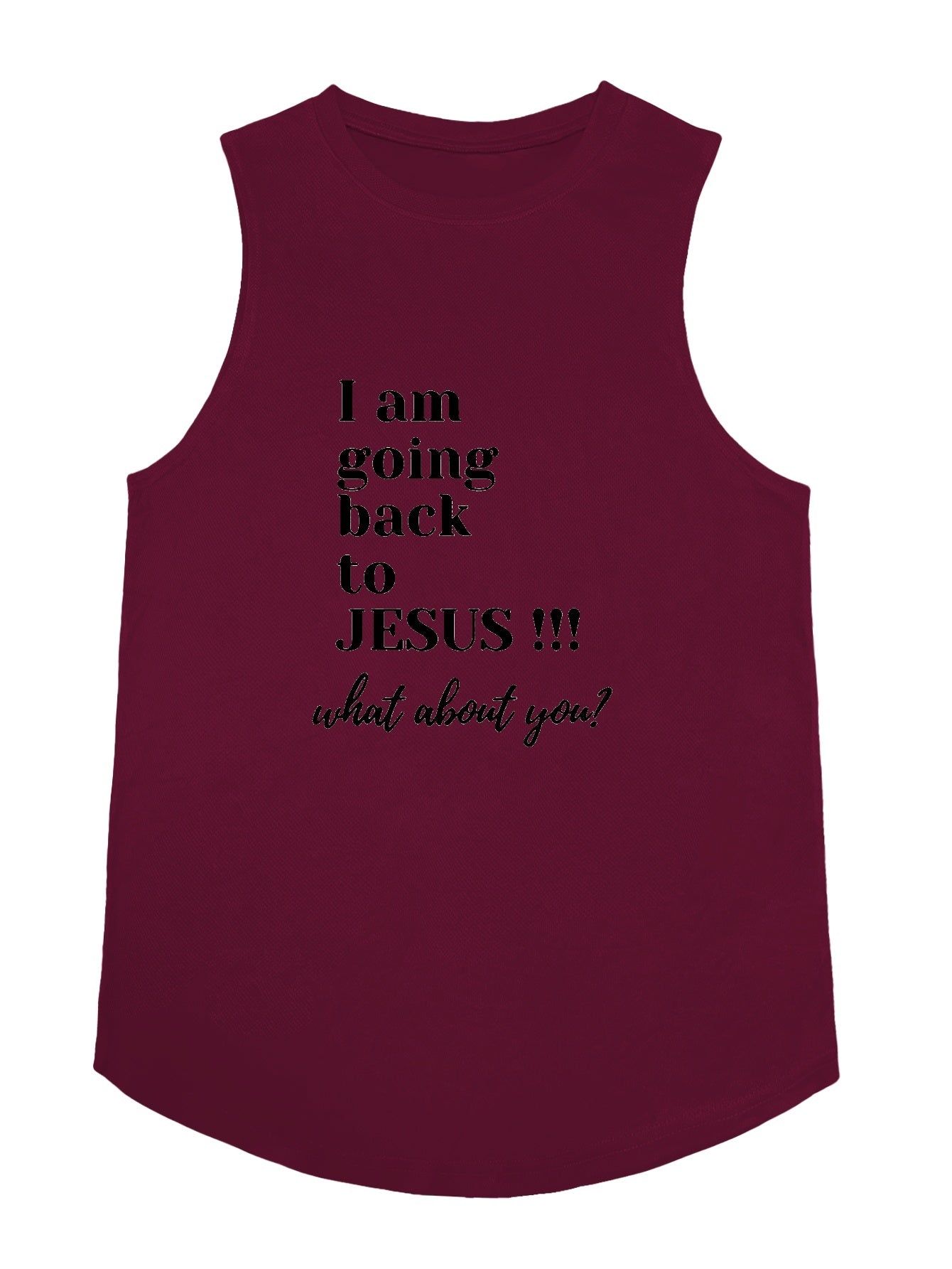 I Am Going Back To Jesus What About You Or Normal Isn't Coming Back Men's Christian Tank Top claimedbygoddesigns