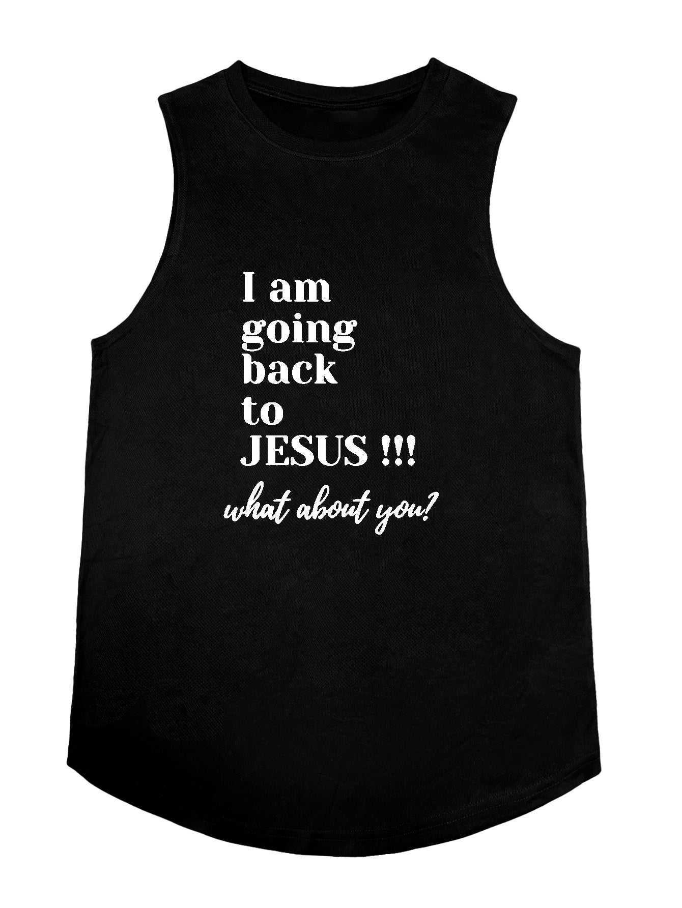 I Am Going Back To Jesus What About You Or Normal Isn't Coming Back Men's Christian Tank Top claimedbygoddesigns