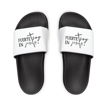 Youth Spiritual Statement Spanish Christian Sandals | Removable-Strap, Summer Footwear, Kids' Casual Shoes, Faith-Inspired Comfort, Fun & Stylish