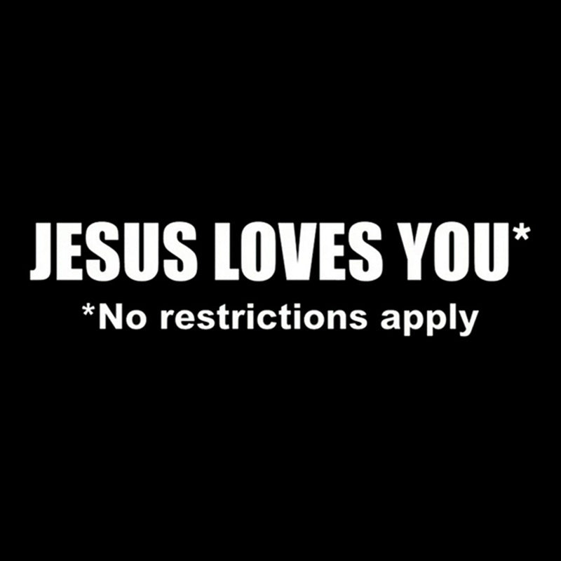10pcs JESUS LOVES YOU No Restrictions Apply Christian Bumper Stickers claimedbygoddesigns