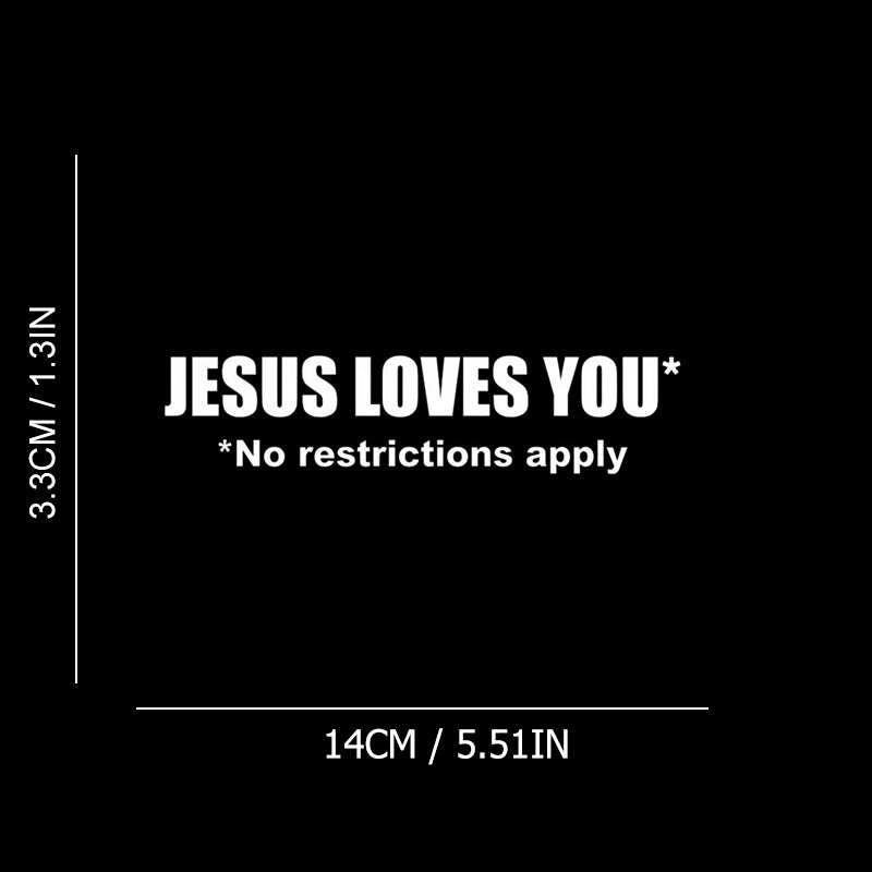 10pcs JESUS LOVES YOU No Restrictions Apply Christian Bumper Stickers claimedbygoddesigns