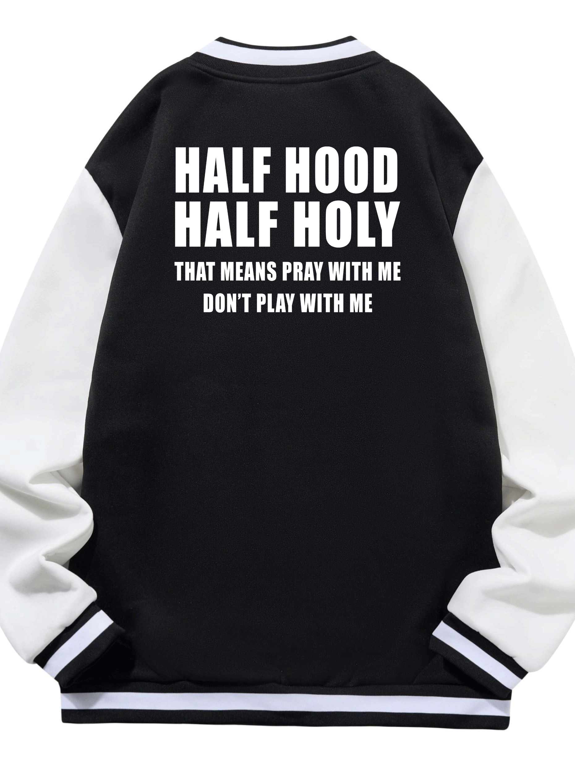 Half Hood Half Holy Men's Christian Jacket claimedbygoddesigns