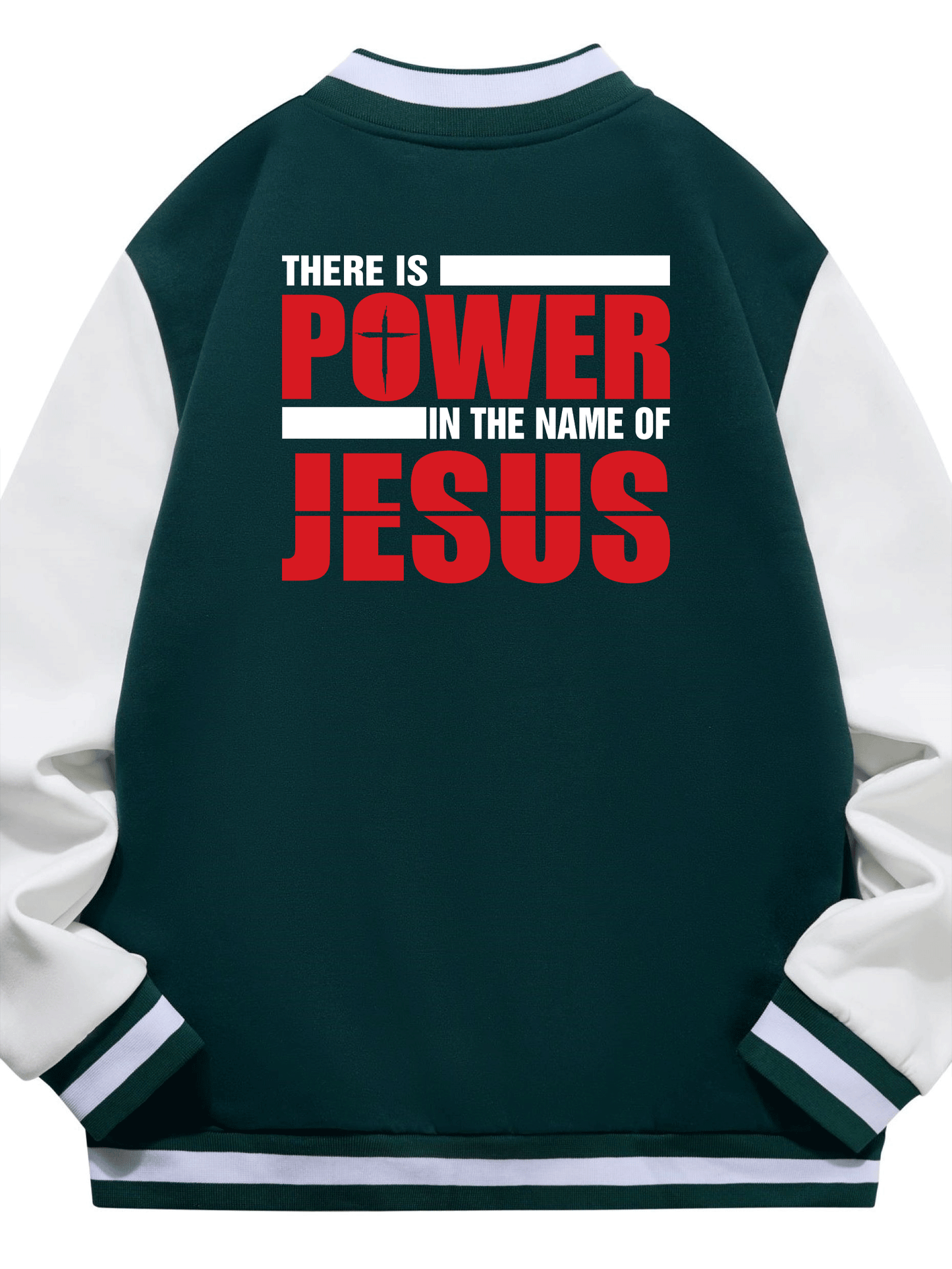 There Is Power In The Name Of Jesus Men's Christian Jacket claimedbygoddesigns
