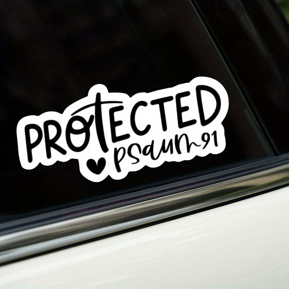 5pcs Protected Christian Bumper Stickers claimedbygoddesigns