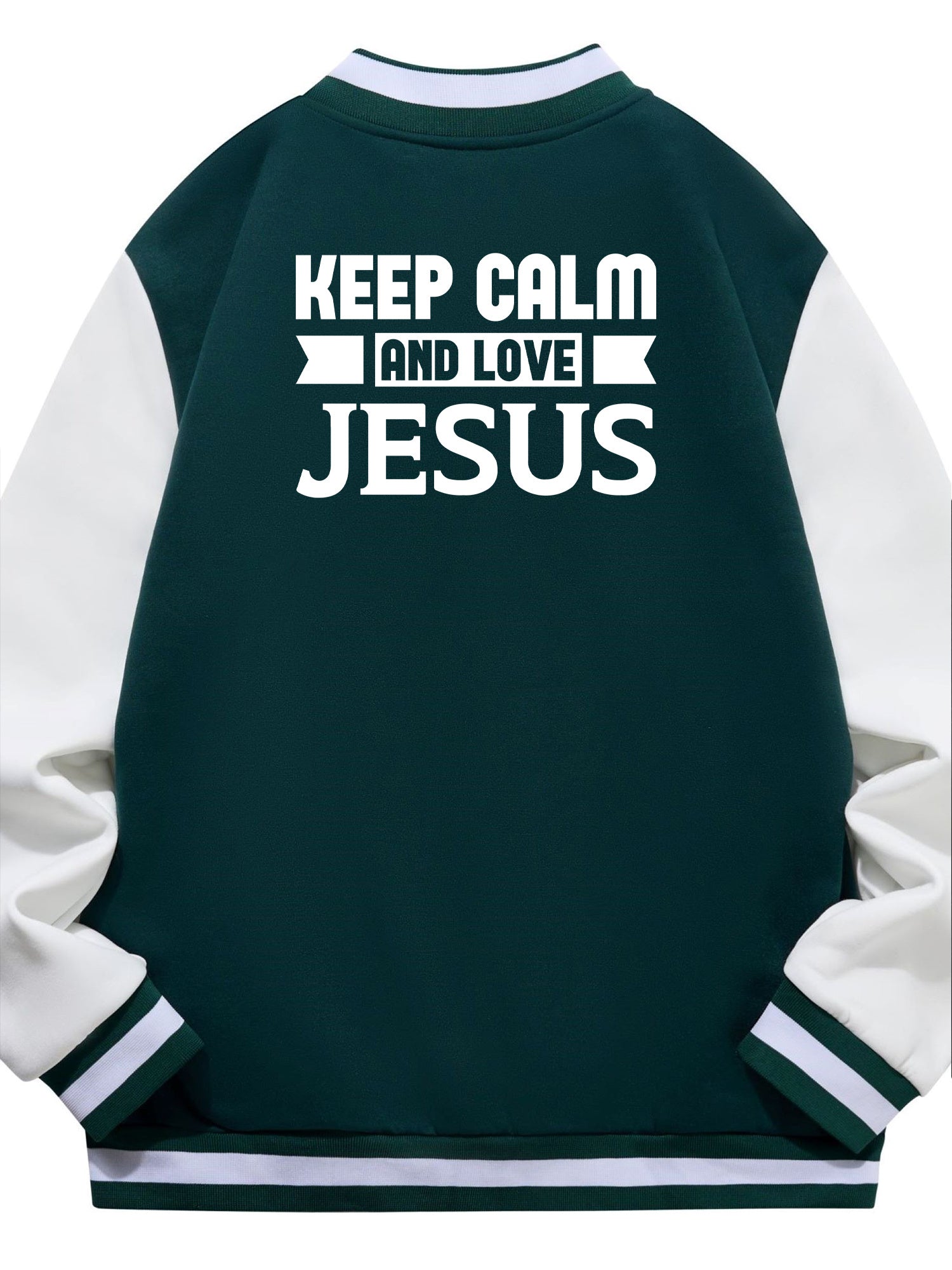 Keep Calm And Love Jesus Men's Christian Jacket claimedbygoddesigns