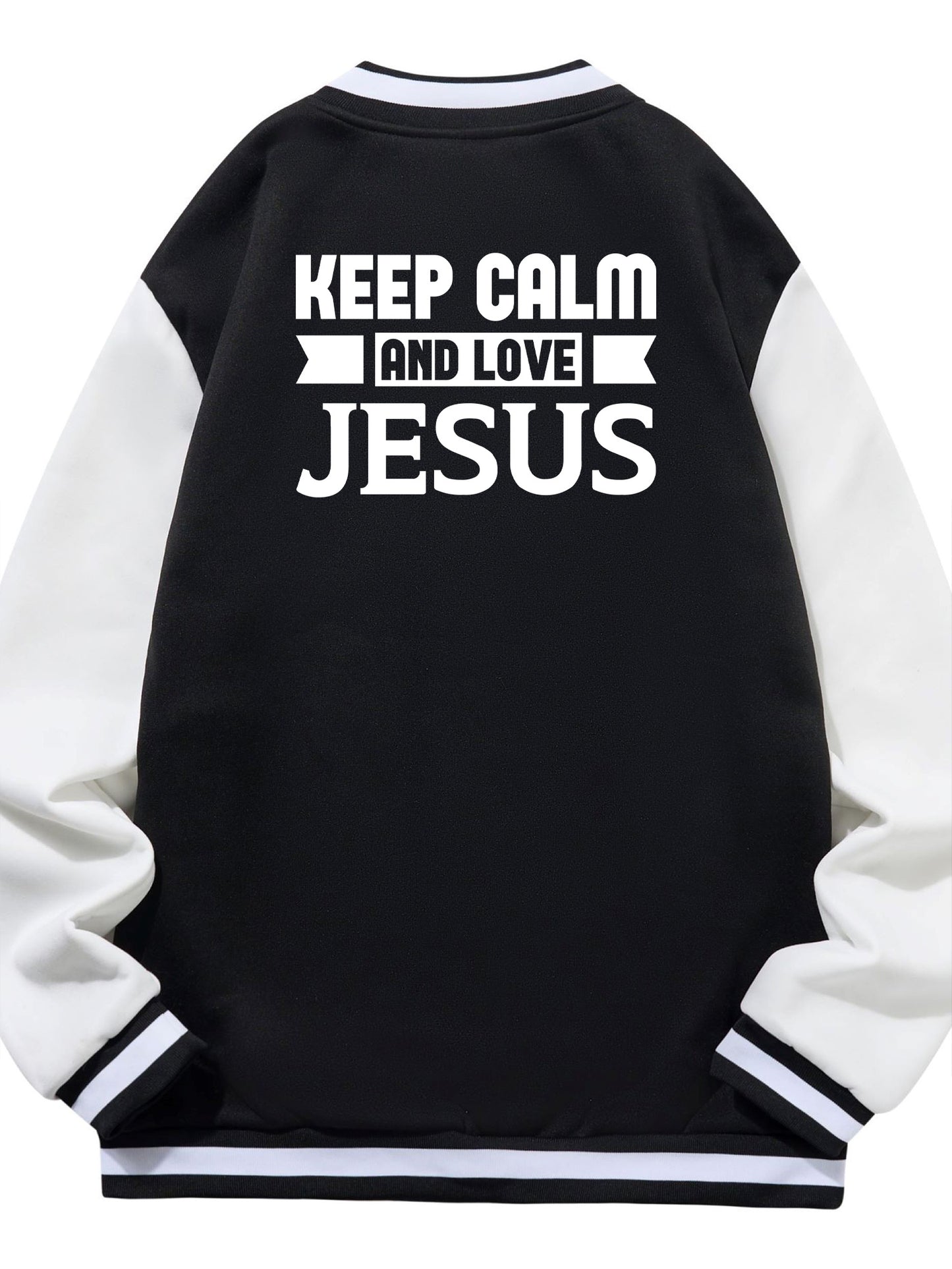 Keep Calm And Love Jesus Men's Christian Jacket claimedbygoddesigns