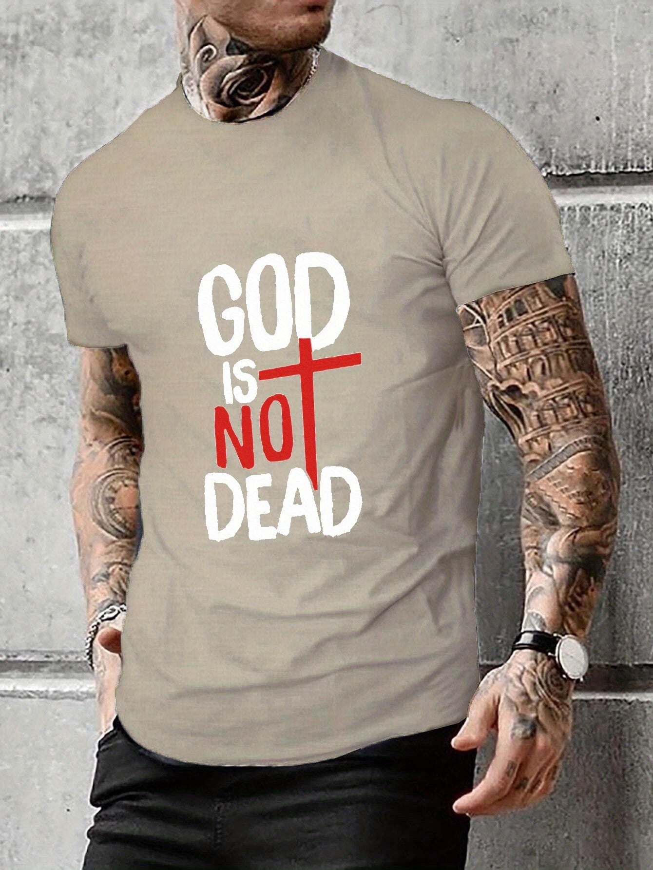 GOD IS NOT DEAD Plus Size Men's Christian T-shirt claimedbygoddesigns
