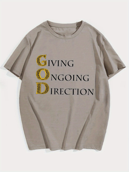 GOD: Giving Ongoing Direction Plus Size Men's Christian T-shirt claimedbygoddesigns