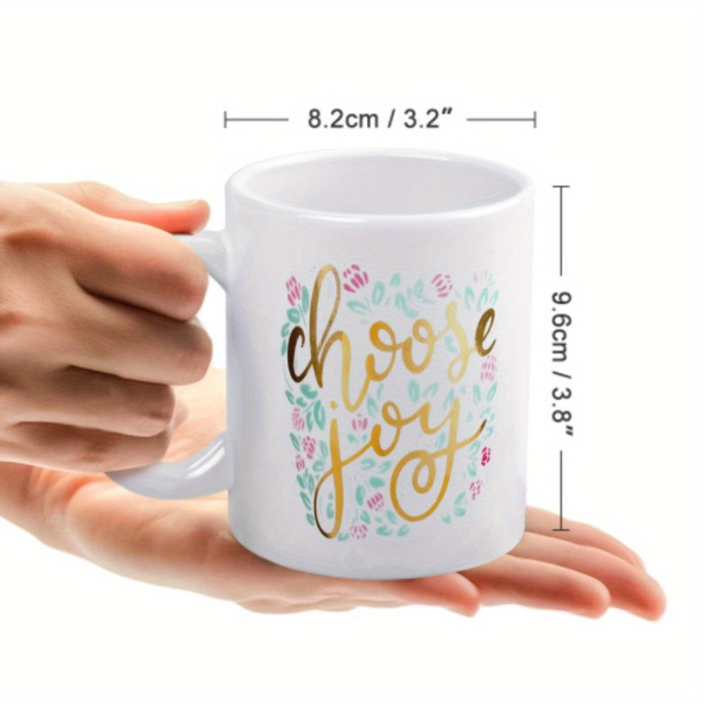Choose Joy Christian White Ceramic Mug 11oz claimedbygoddesigns