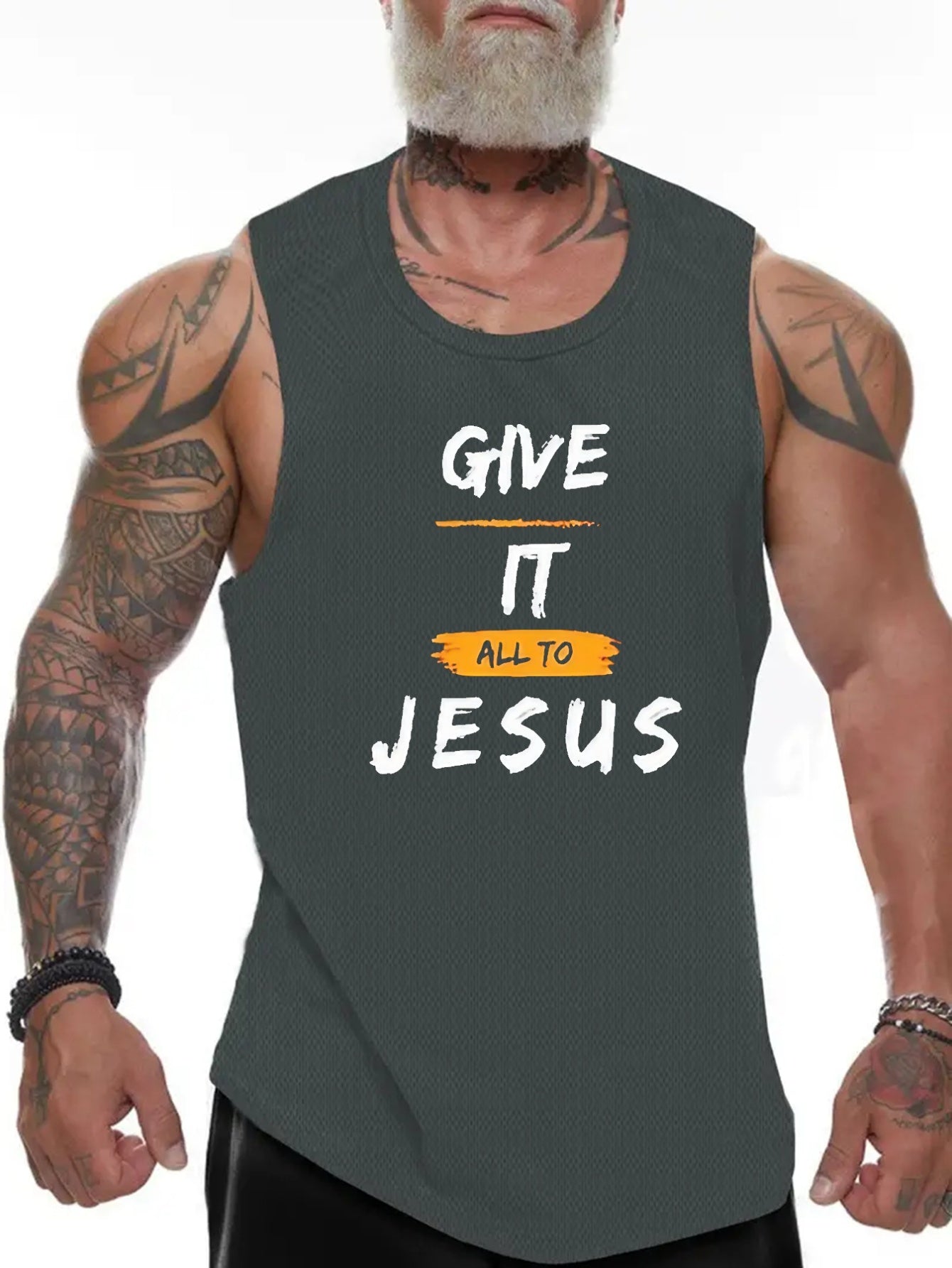 Give All To Jesus Men's Christian Tank Top claimedbygoddesigns