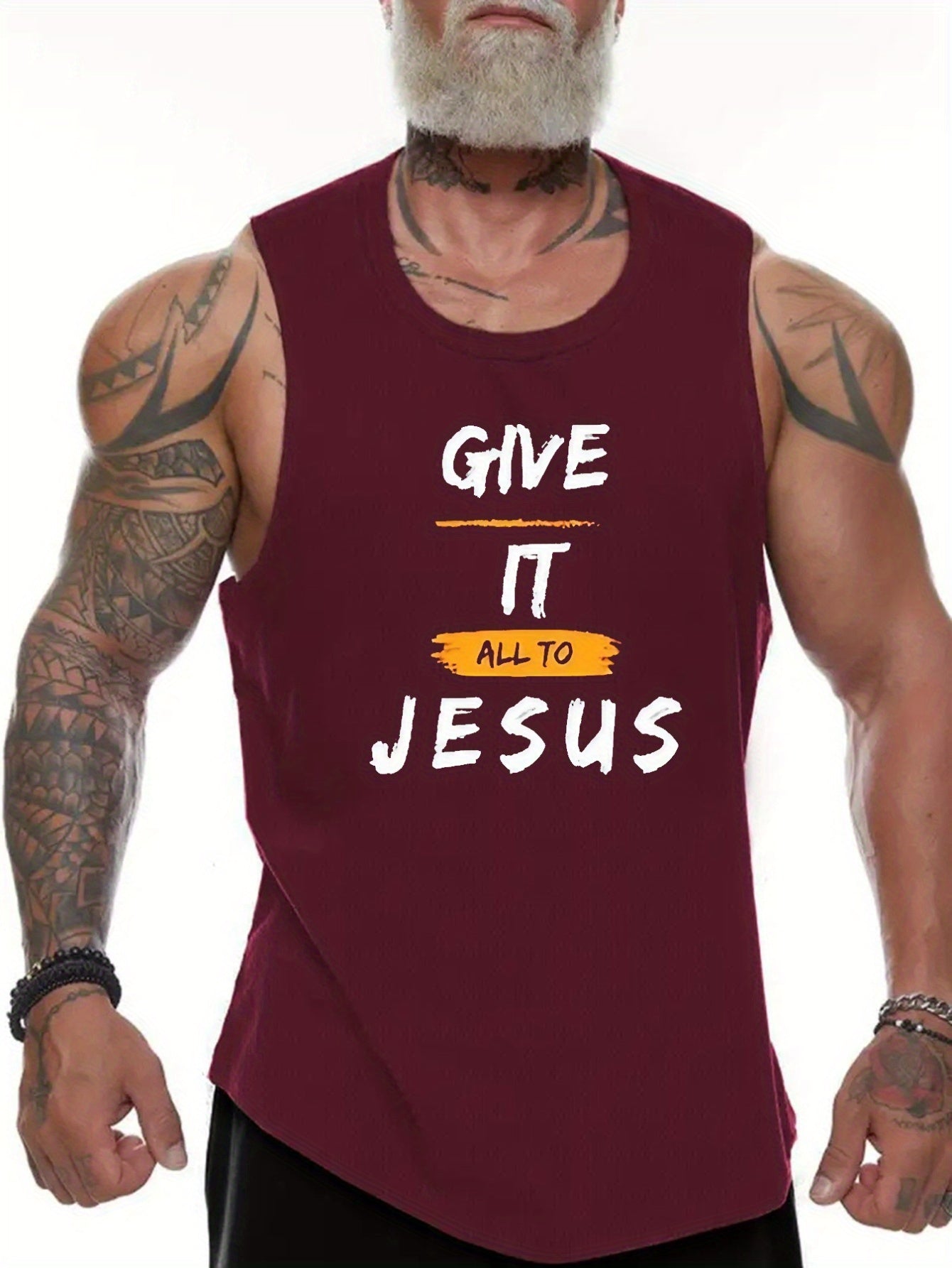 Give All To Jesus Men's Christian Tank Top claimedbygoddesigns