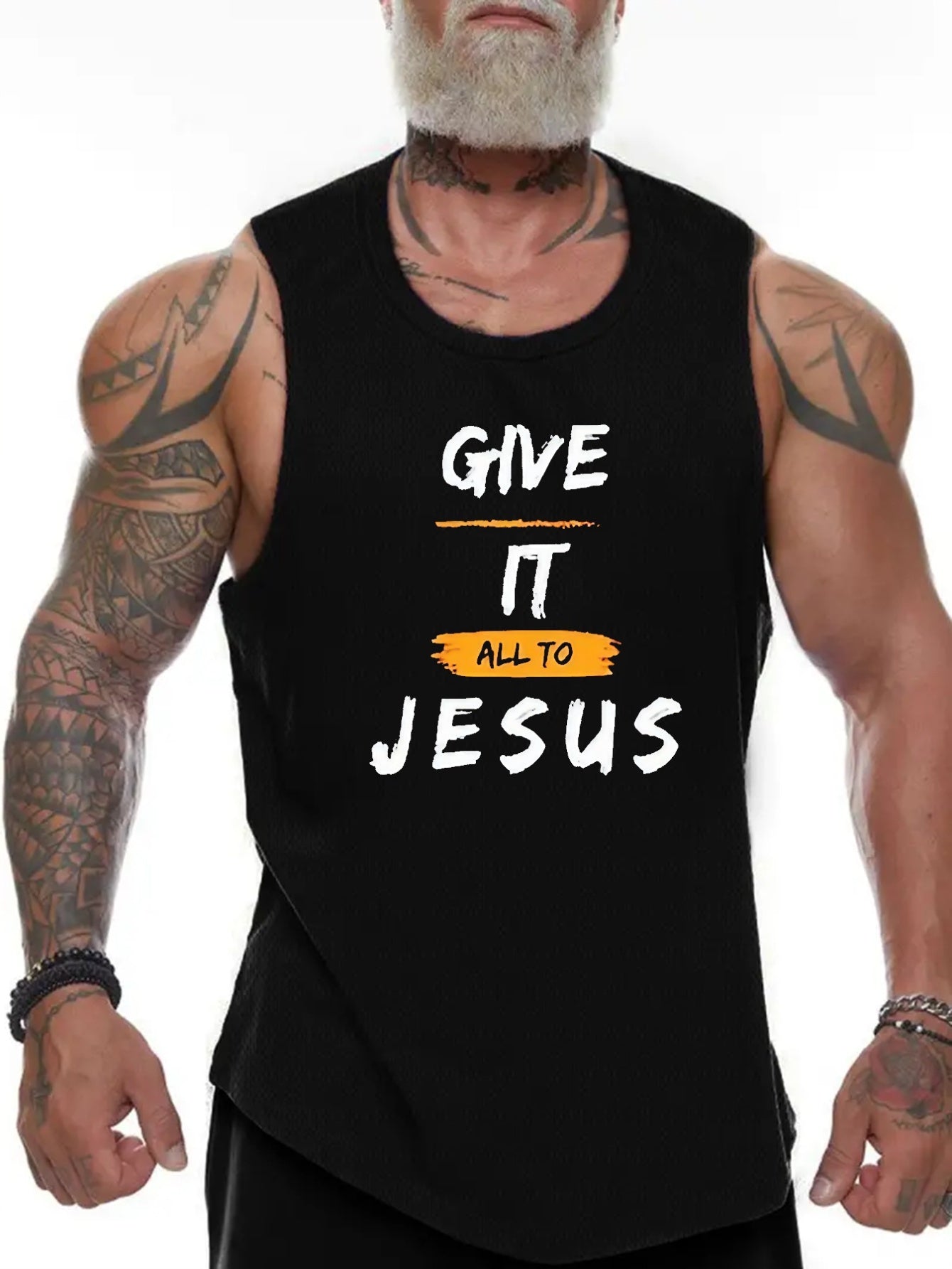 Give All To Jesus Men's Christian Tank Top claimedbygoddesigns