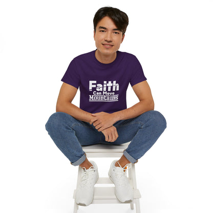 Faith Can Move Mountains Unisex Christian Ultra Cotton Tee Printify