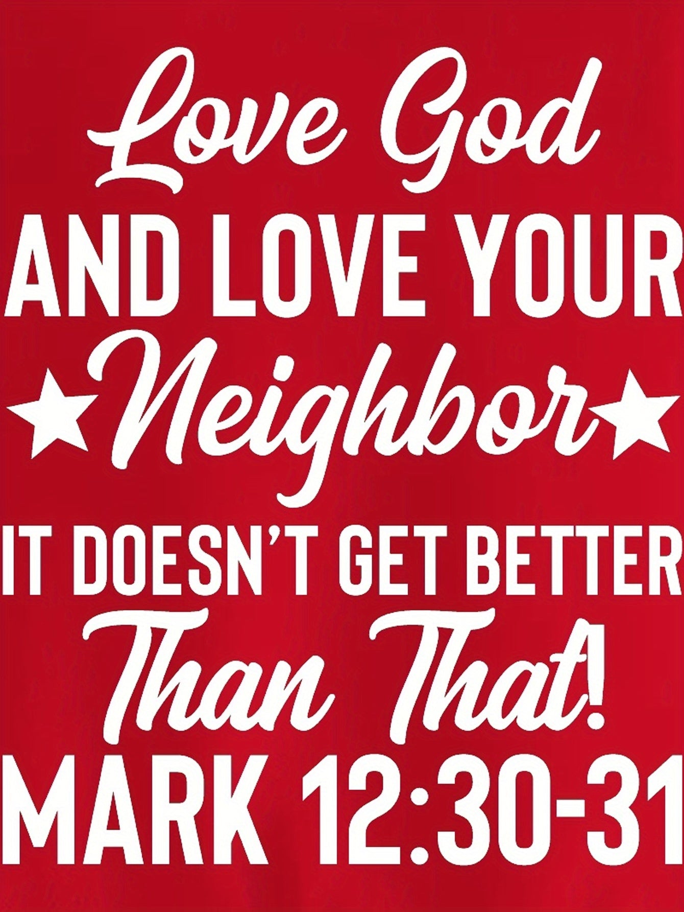 Mark 12:30-31 LOVE GOD AND LOVE YOUR NEIGHBOR Youth Christian Pullover Sweatshirt claimedbygoddesigns