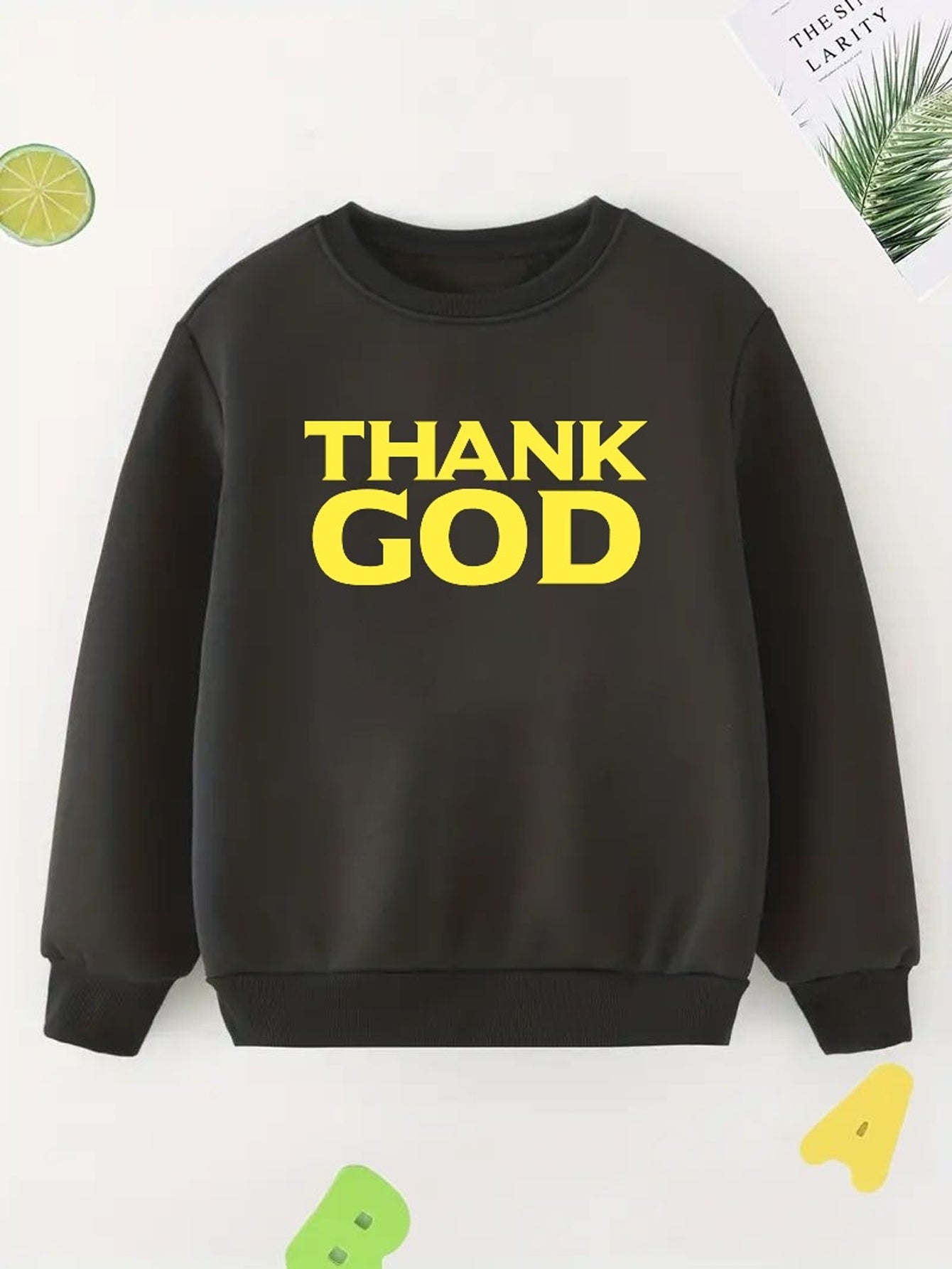 THANK GOD Youth Christian Sweatshirt claimedbygoddesigns