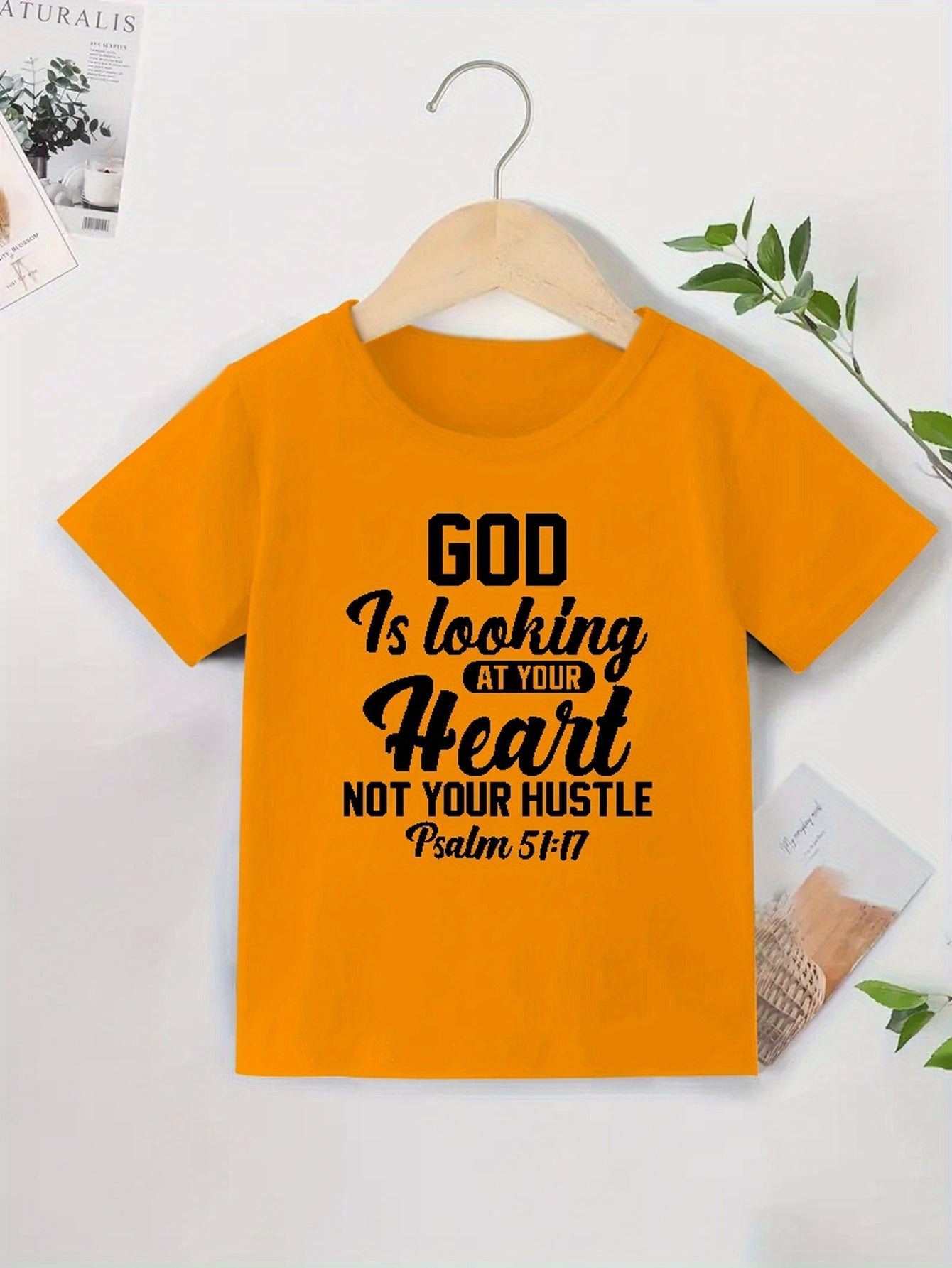 Psalm 51:17 GOD IS LOOKING At Your Heart Not Your Hustle Youth Christian T-shirt claimedbygoddesigns