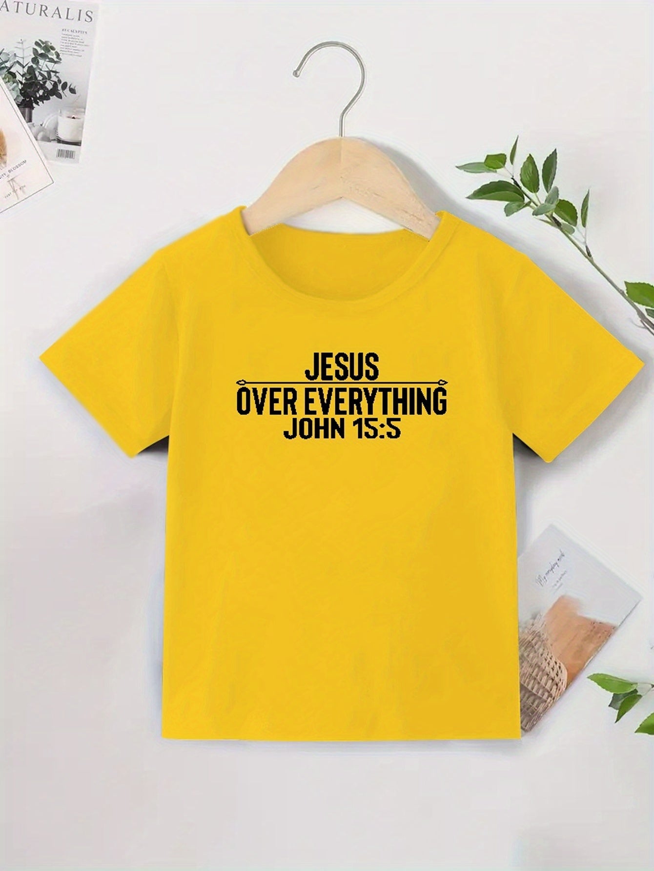 JESUS OVER EVERYTHING Youth Christian T-shirt claimedbygoddesigns
